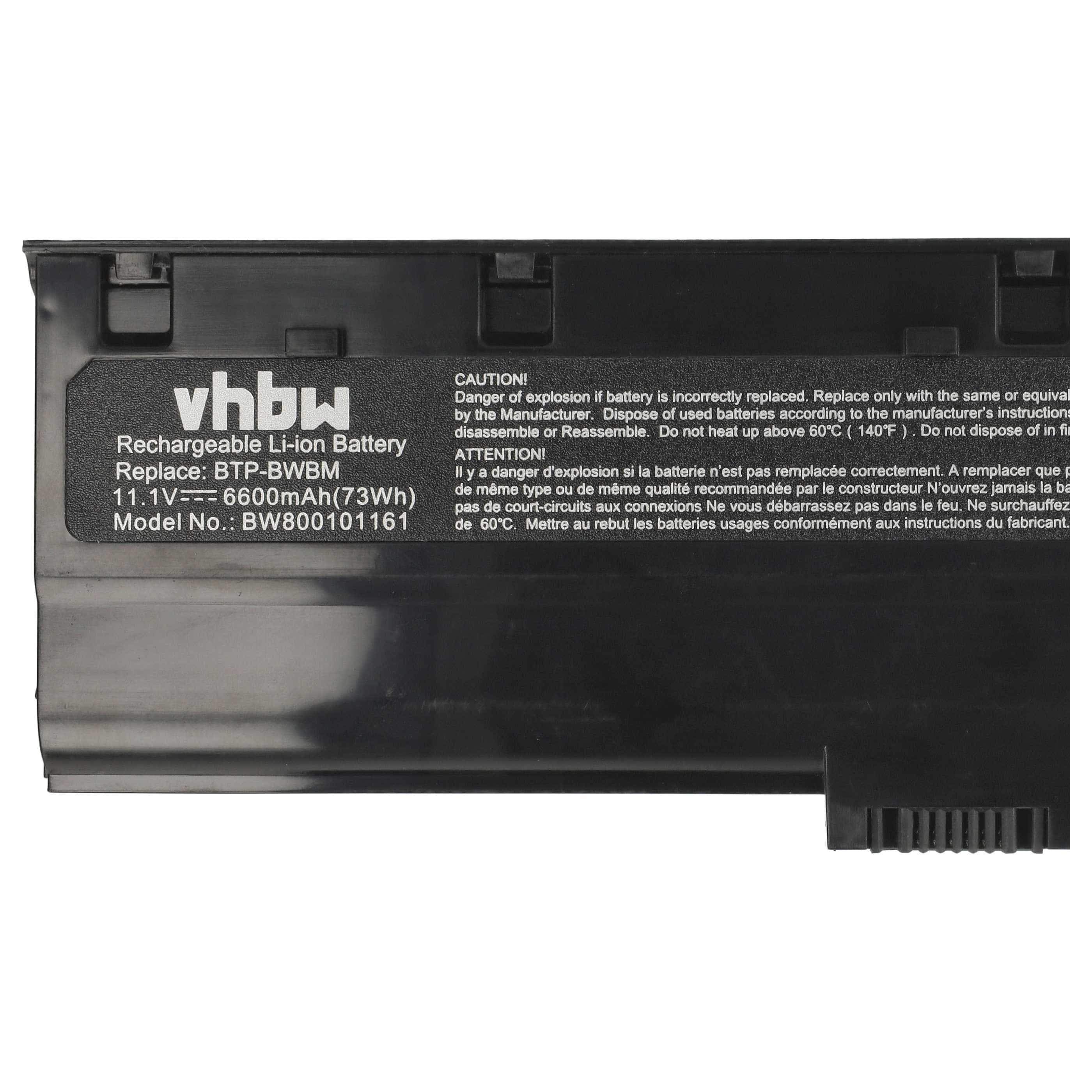 Akumulator do laptopa zamiennik Medion 40024623, 40024627, 40022954, 40022955 - 6600 mAh 11,1 V Li-Ion, czarny