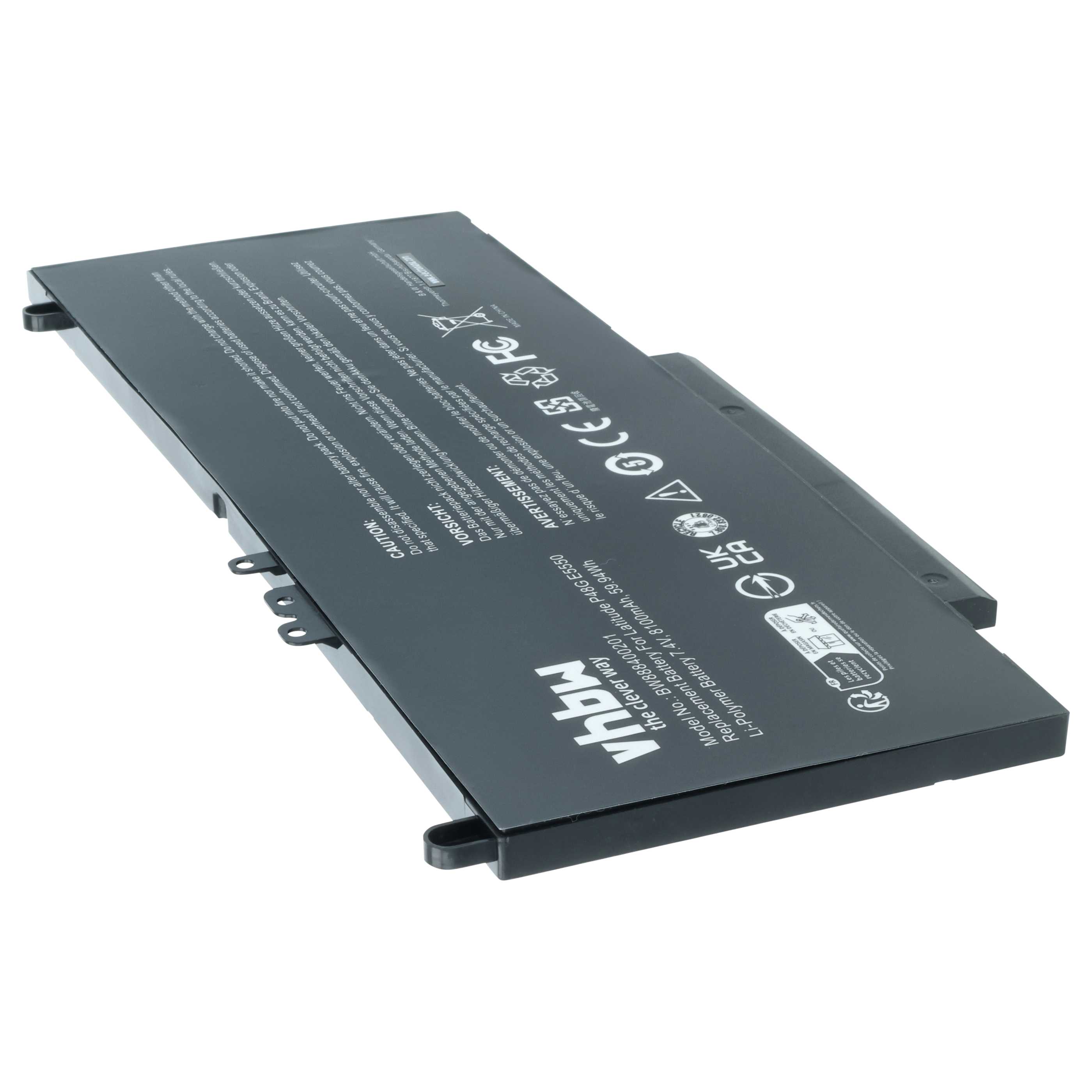 Batteria sostituisce Dell 079VRK, 0G5M10, 1KY05, 0WYJC2, 451-BBLL per notebook - 8100mAh 7,6V Li-Poly