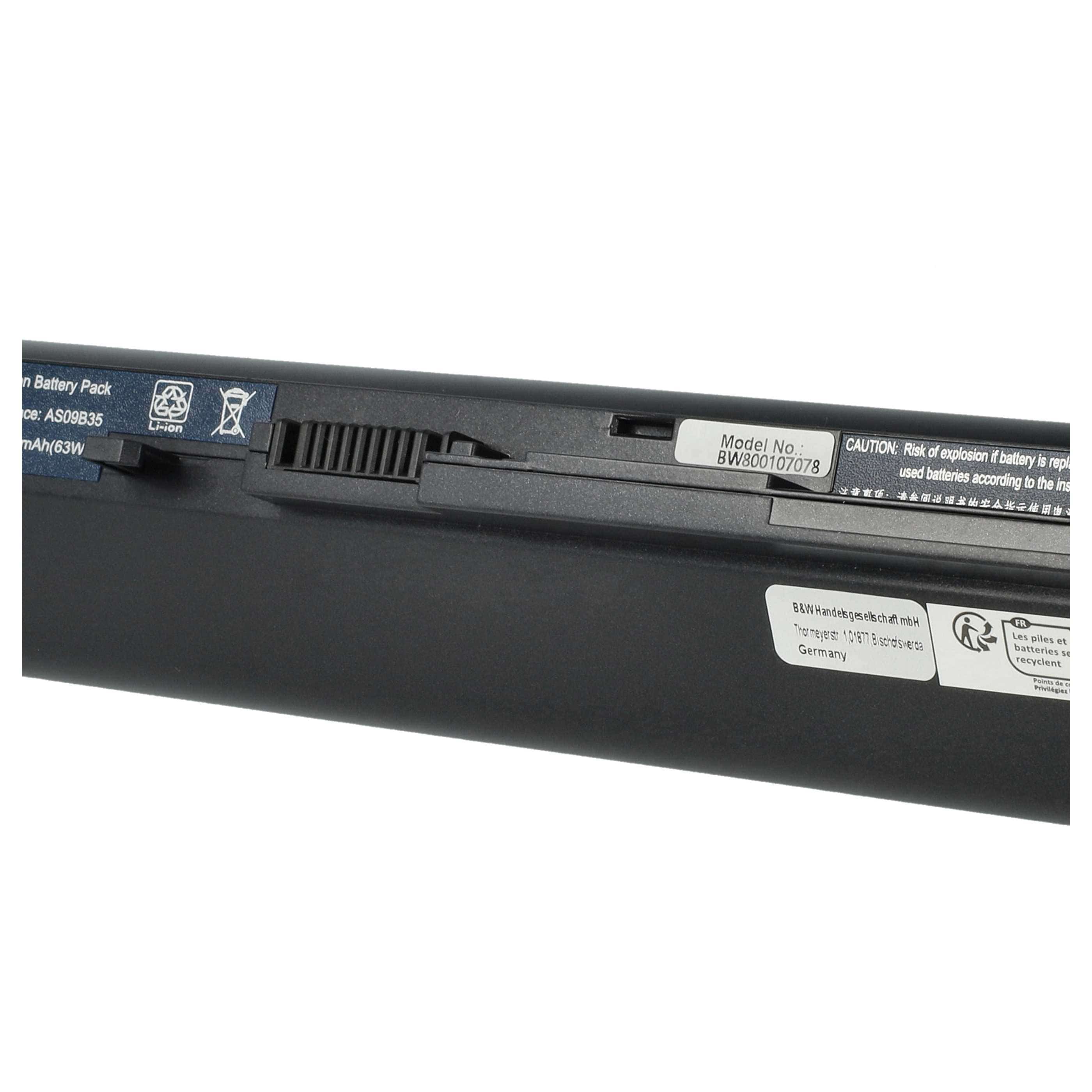 Akumulator do laptopa zamiennik Acer AS10I5E - 4400 mAh 14,8 V Li-Ion, czarny