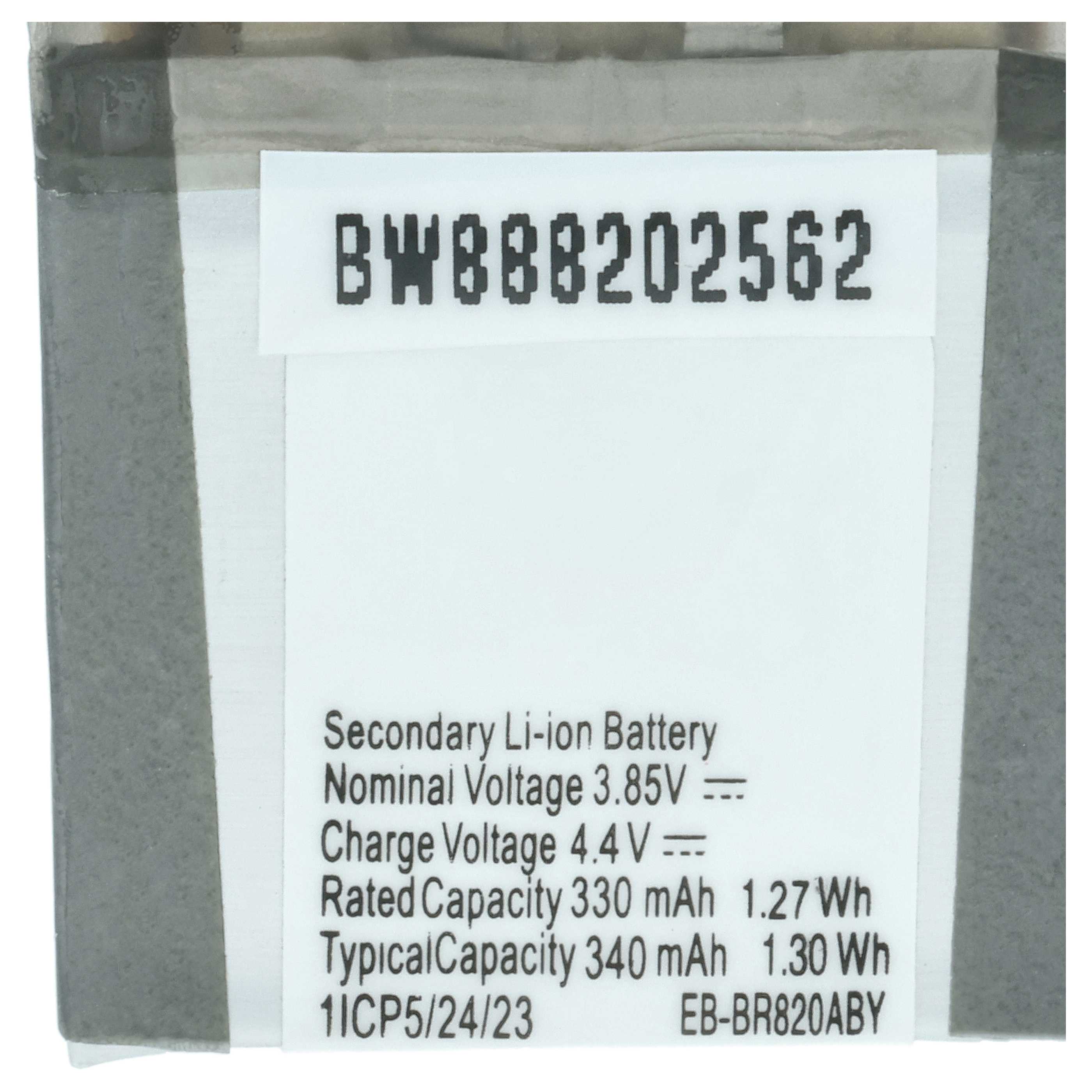 Smartwatch Battery replaces Samsung EB-BR820ABY, GH43-04966A - 320 mAh 3.85 V Li-polymer