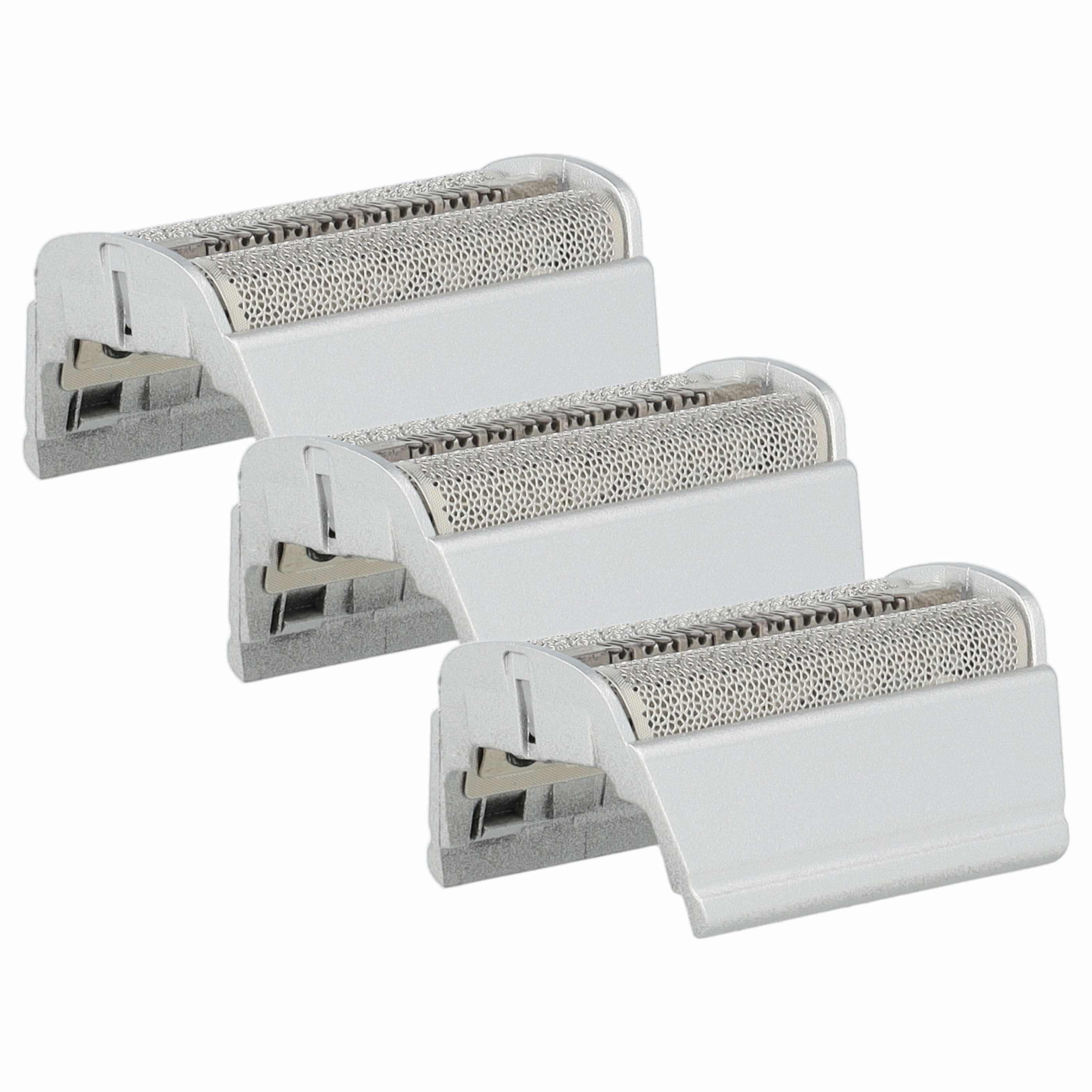 3x Podwójna folia tnąca do golarki zam. Braun SB505, 31B, 31S - z ramką, srebrny