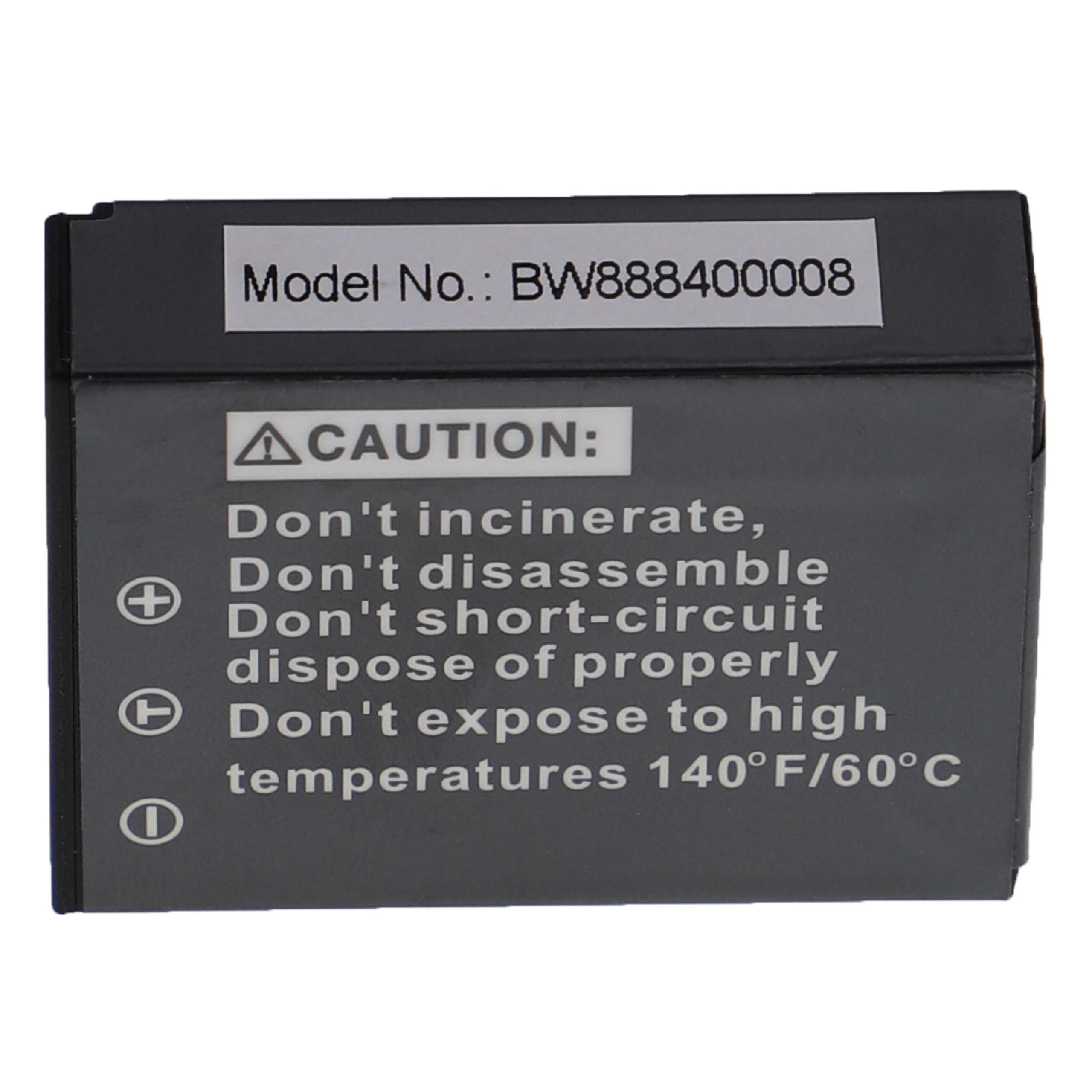 Batterie remplace Aiptek NP170, CB170, 084-07042L-062, CB-170 pour appareil photo - 1600mAh 3,6V Li-ion