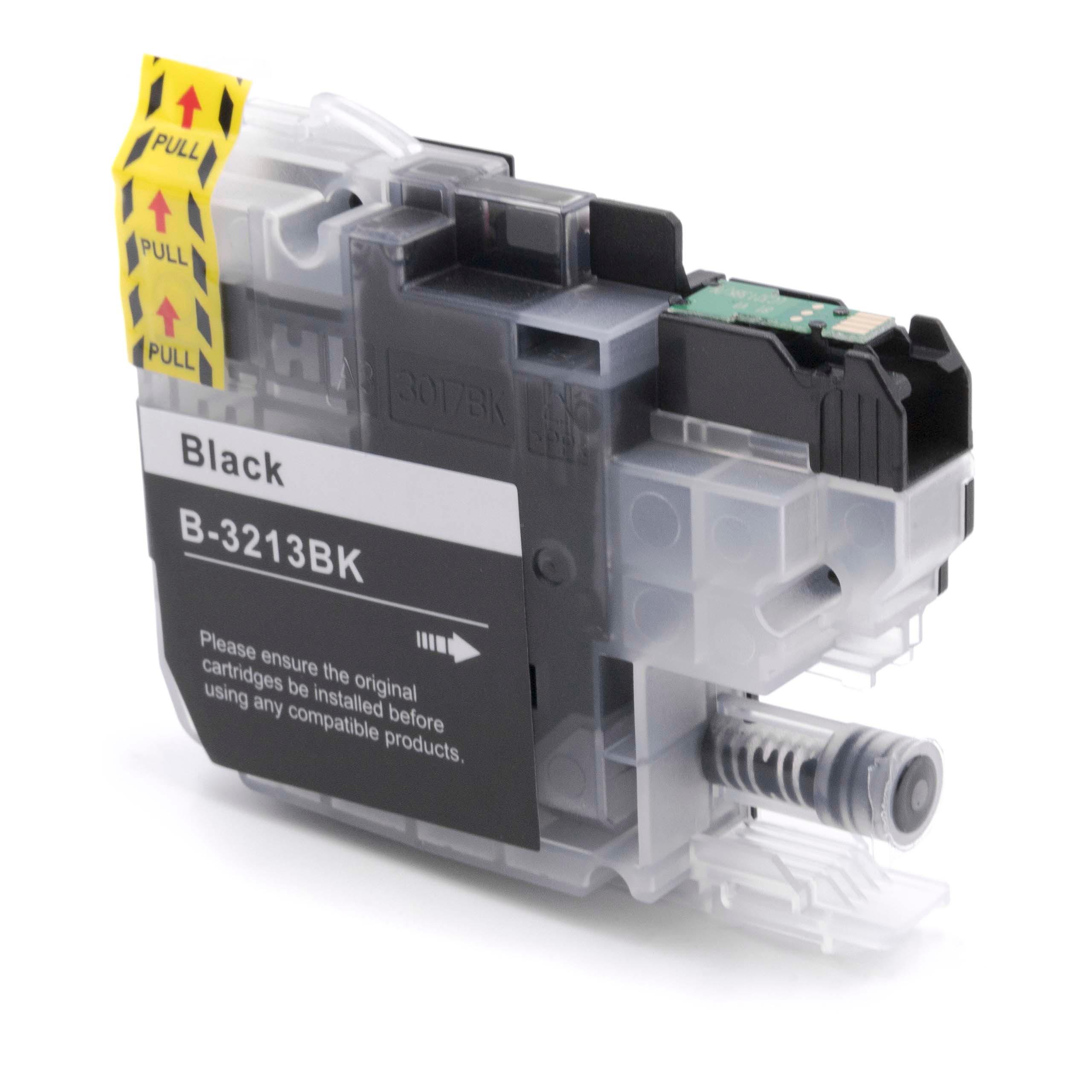 Ink Cartridge as Exchange for Brother LC3213BK, LC-3213BK for Brother Printer - Black 11 ml + Chip