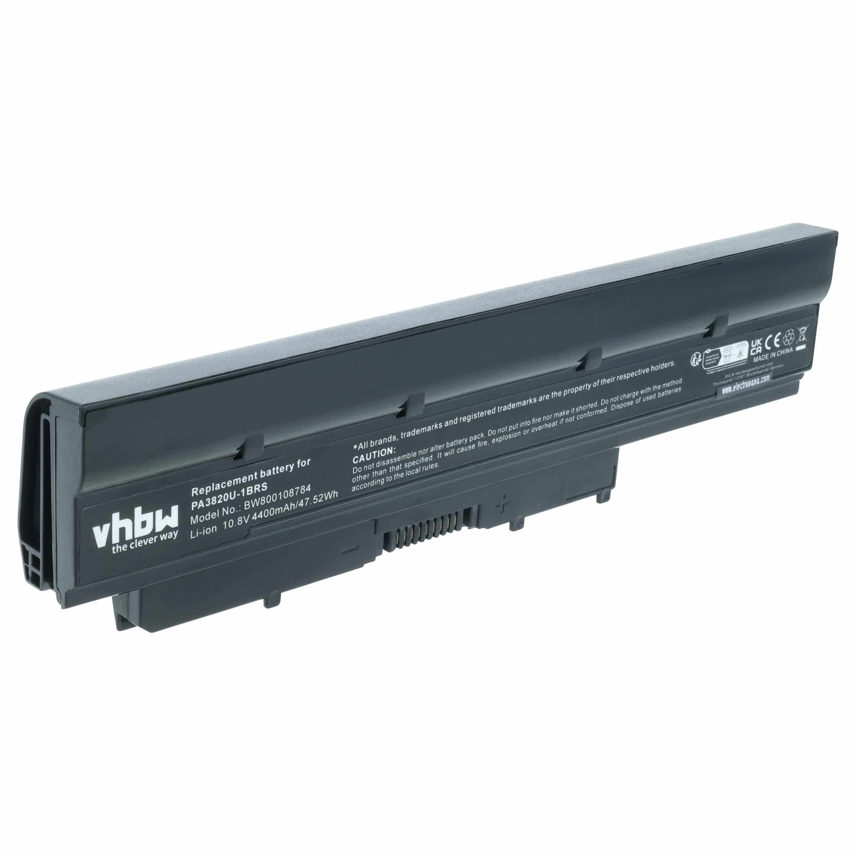 Akumulator do laptopa zamiennik Toshiba PABAS231, PA3820U-1BRS, PA3821U-1BRS - 4400 mAh 10,8 V Li-Ion, czarny