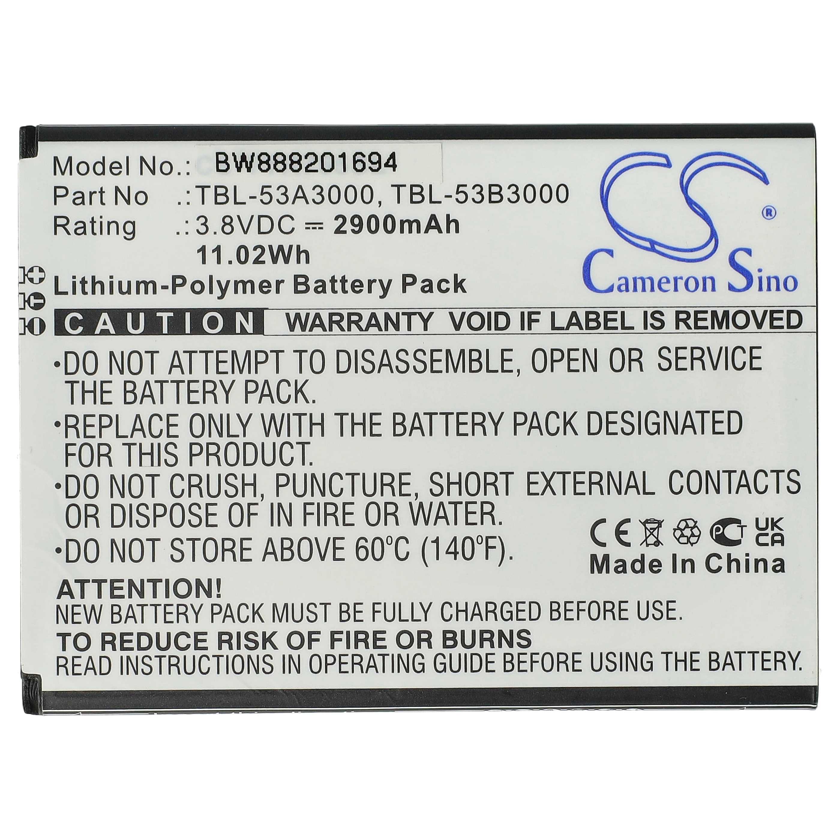 Batteria per hotspot modem router portatile sostituisce TP-Link TBL-53A3000 TP-Link - 2900mAh 3,8V Li-Poly