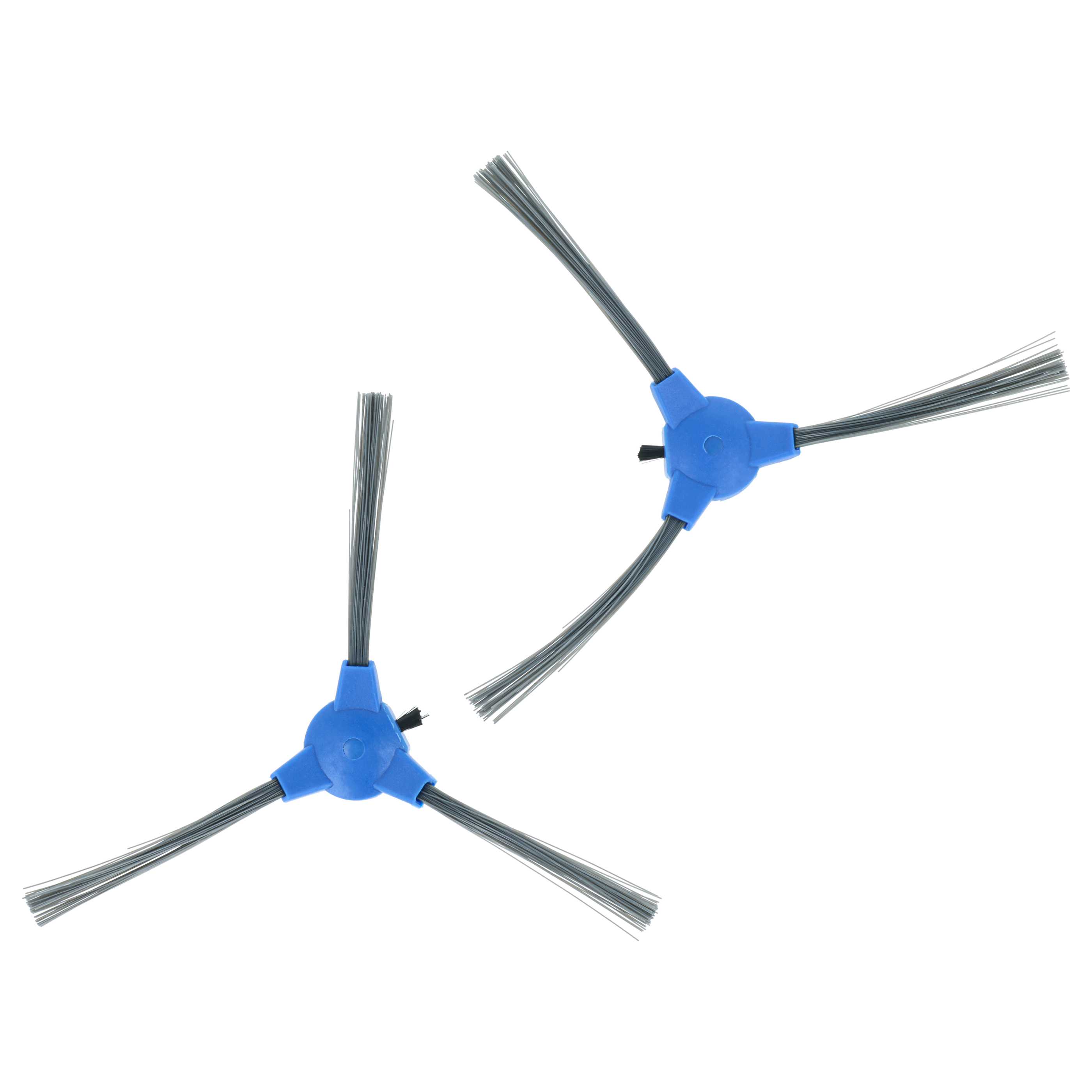 8x Side Brush suitable for Eufy, Tesvor 11S Robot Vacuum Cleaner etc. - 3-armed, black, grey, blue