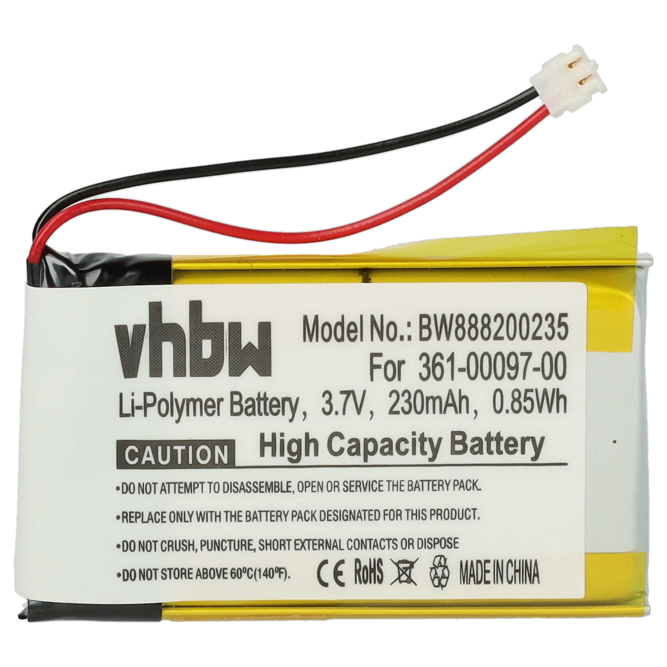 Smartwatch Battery Replacement for Garmin 361-00097-00 - 230mAh 3.7V Li-polymer + Tools