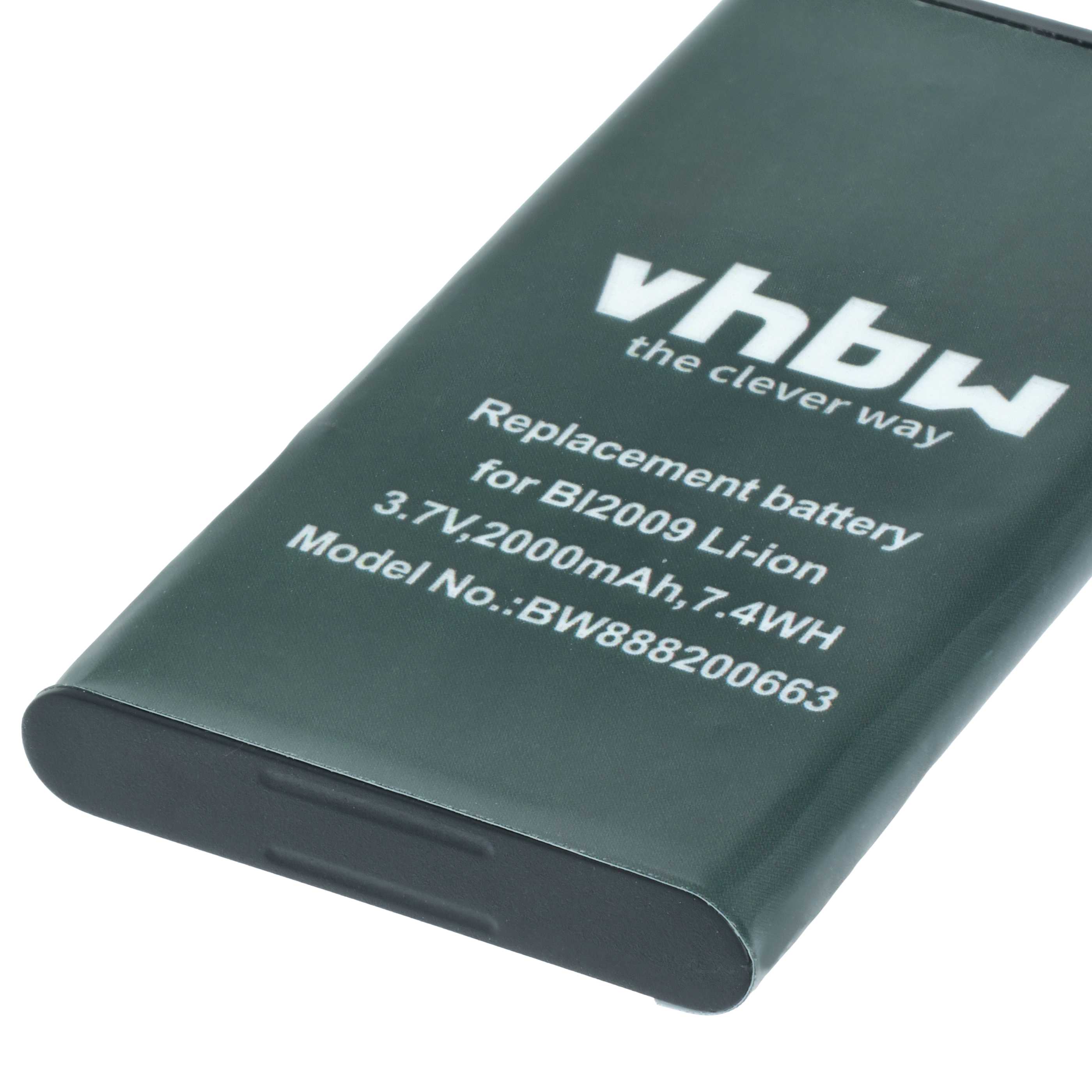 Radio 2x Battery replaces Hytera BL2009 - 2000 mAh 3.7 V Li-Ion