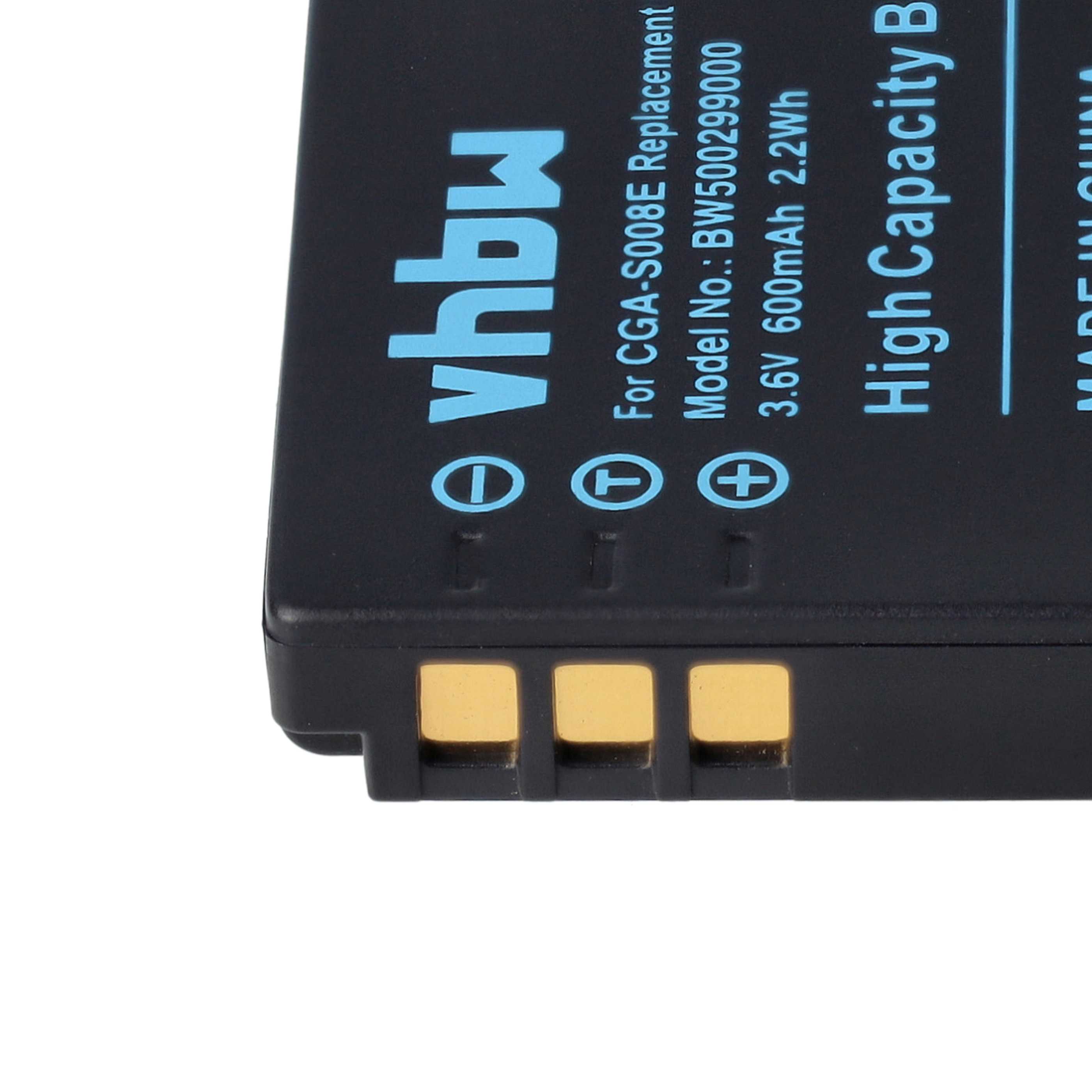 2x Battery replaces Leica BP-DC6 - 600mAh, 3.6V, Li-Ion
