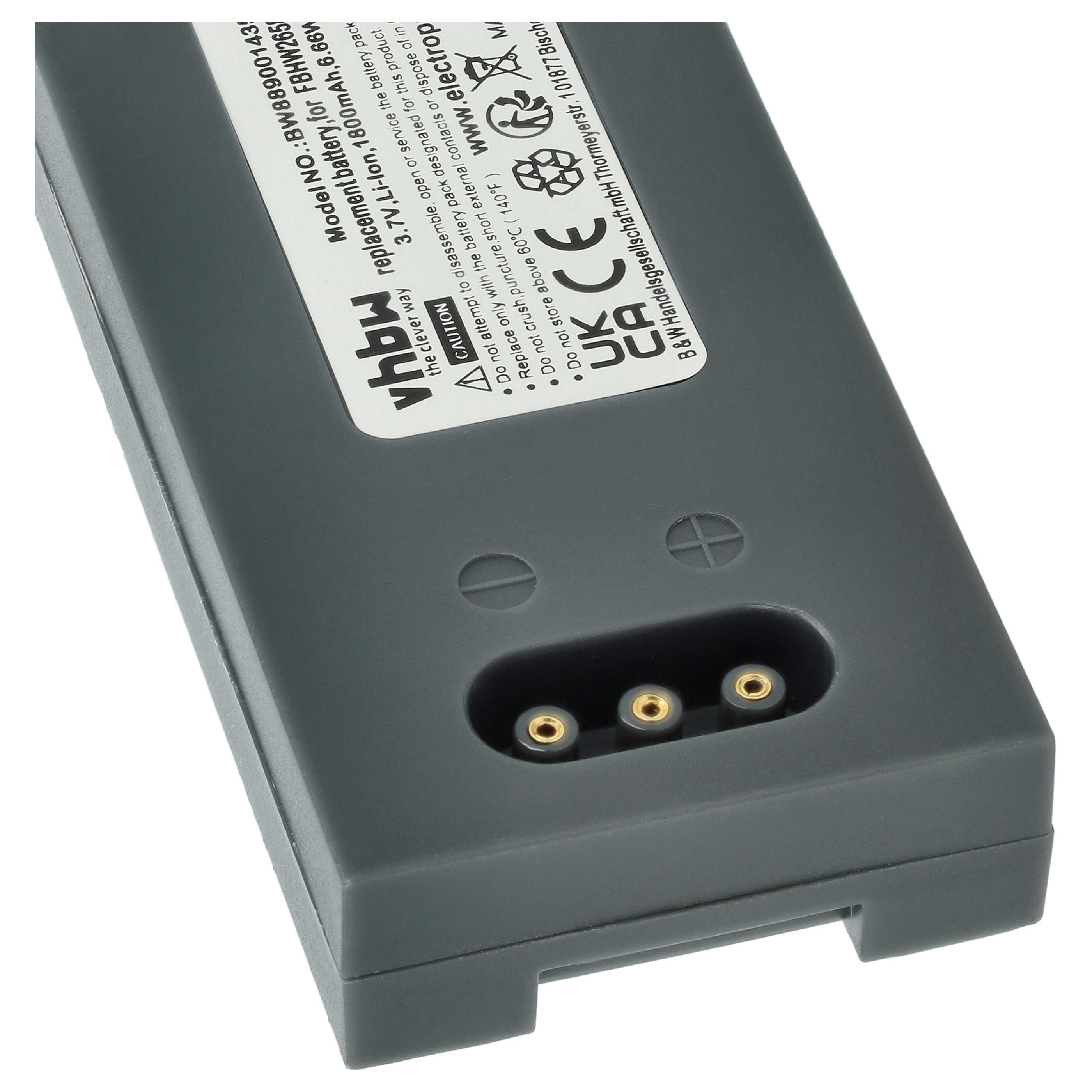 Battery replaces Höft & Wessel FBHW26582 for Höft & Wessel Barcode Scanner POS - 1800 mAh 3.7 V