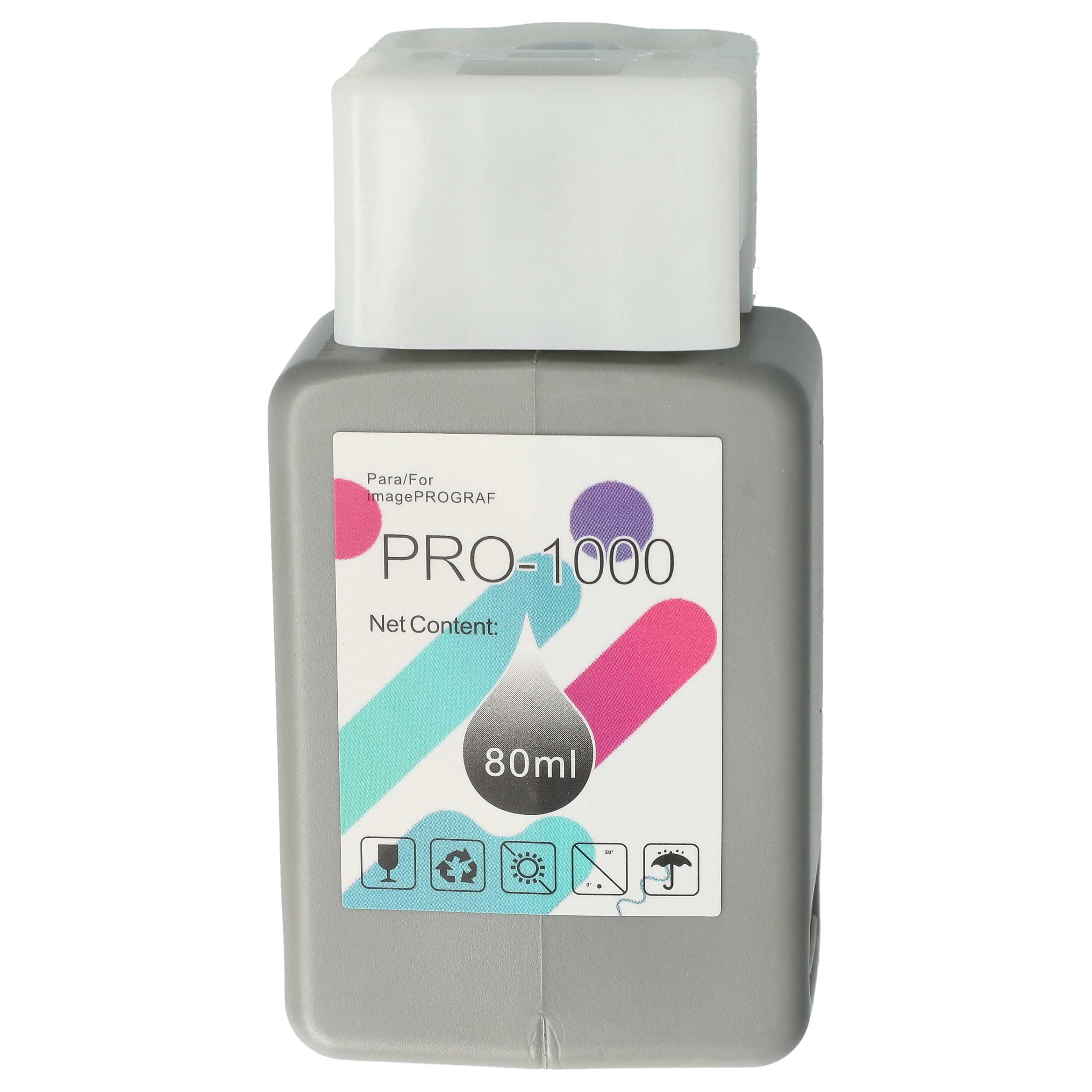 Ink Cartridge as Exchange for Canon PFI-1000C, PFI-1000 C for Canon Printer - Cyan 80 ml + Chip