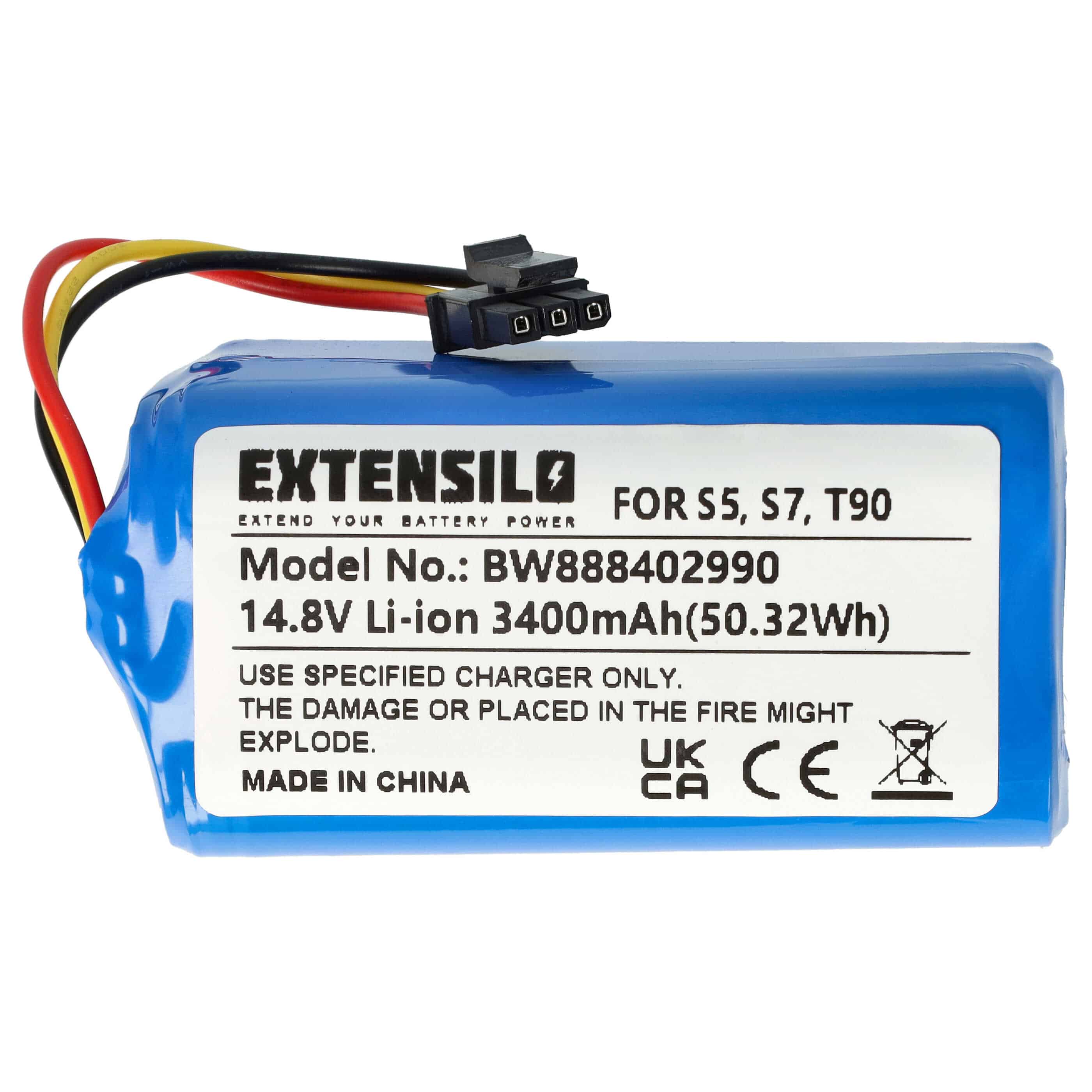 Battery replaces Qihoo M26-4S1P, LR-PAS0638W-EU, MH1-4S1P, 2ASP4-S5 for Qihoo 3400mAh, 14.8V, Li-Ion