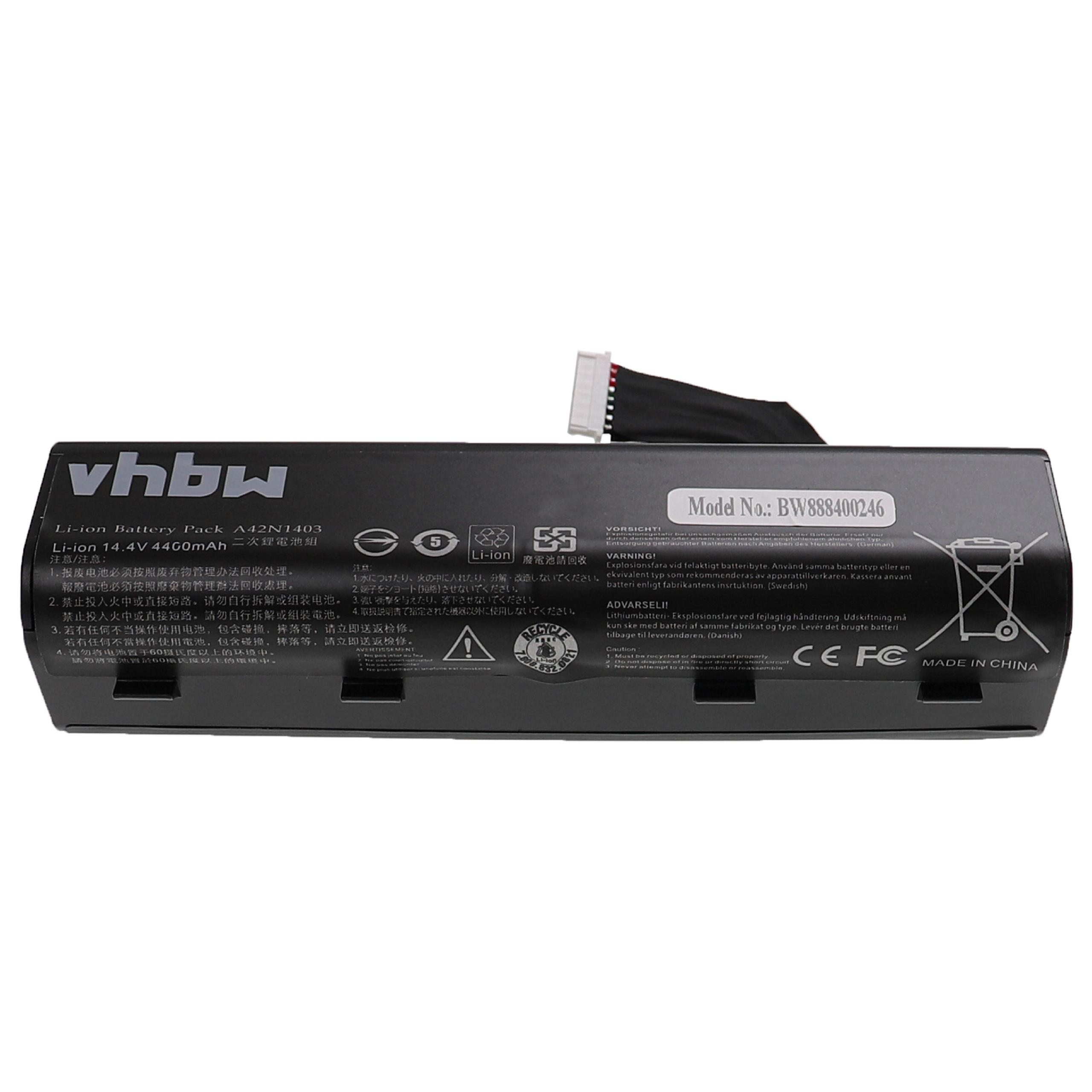 Akumulator do laptopa zamiennik Asus 0B110-00290000M, A42LM93, A42LM9H, A42N1403 - 4400 mAh 14,4 V Li-Ion