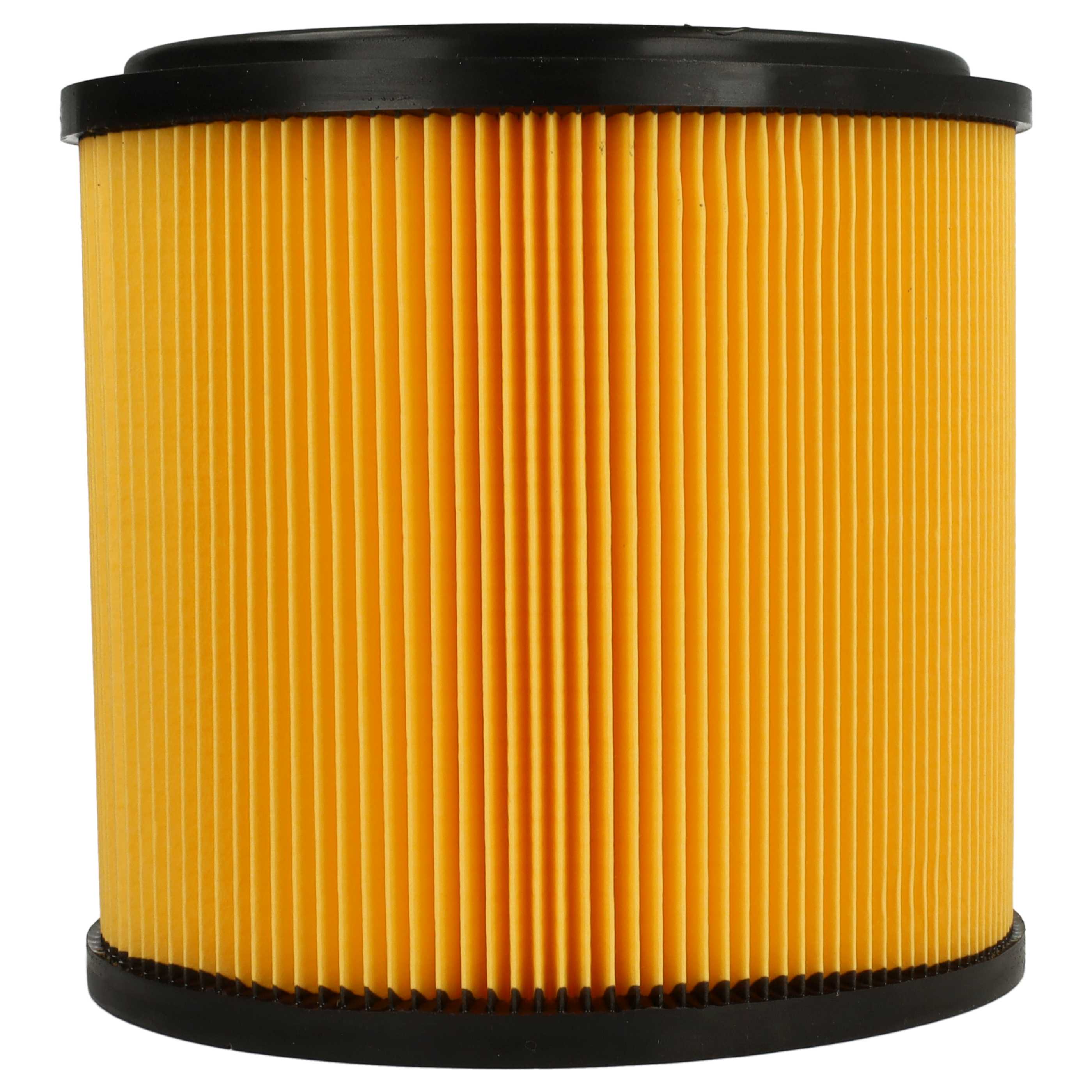 4x Filtercartridge filter replaces Grizzly 91092030 for Parkside Vacuum Cleaner, black / yellow