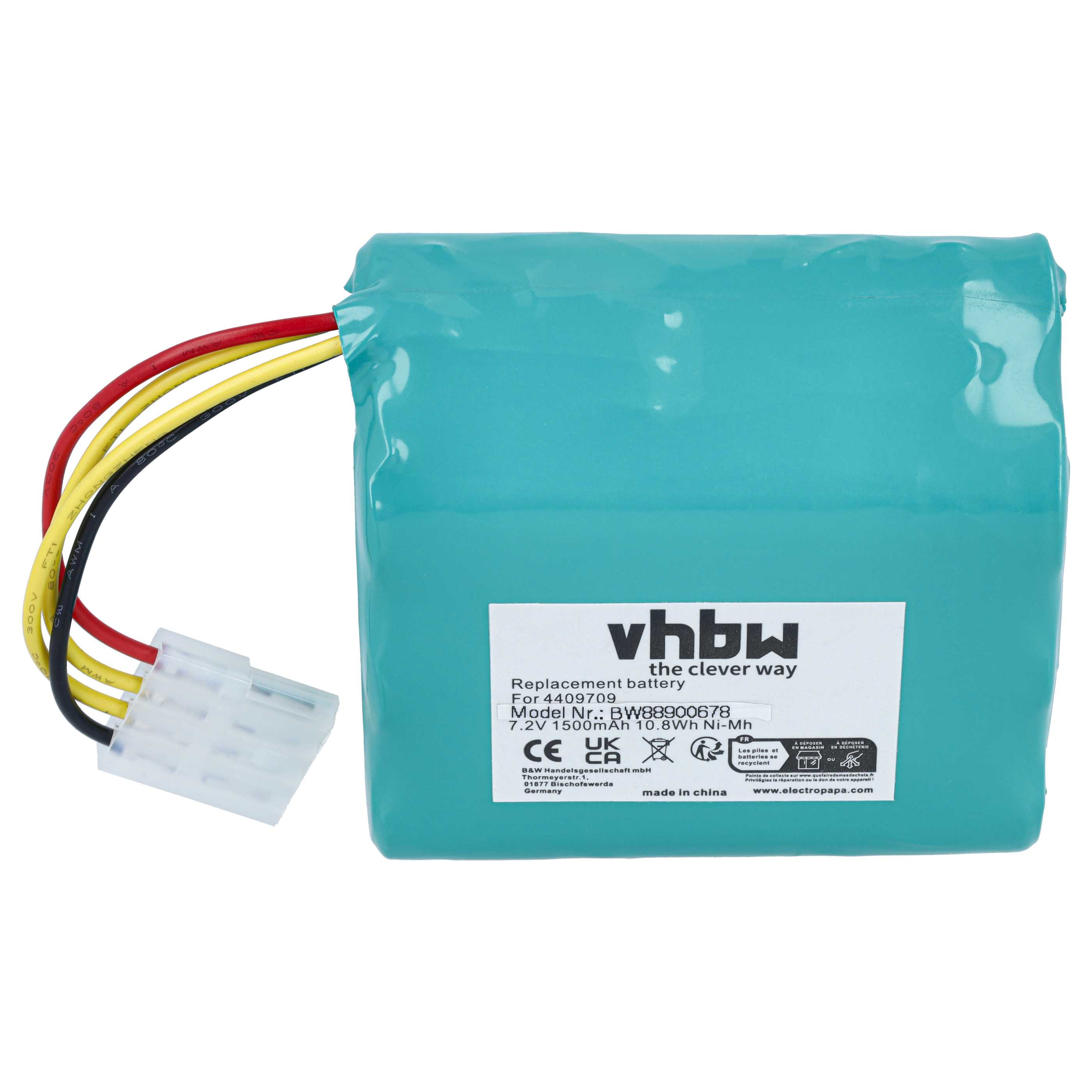 Akku als Ersatz für Neato 945-0005 für Neato Saugroboter - 1500mAh 7,2V NiMH