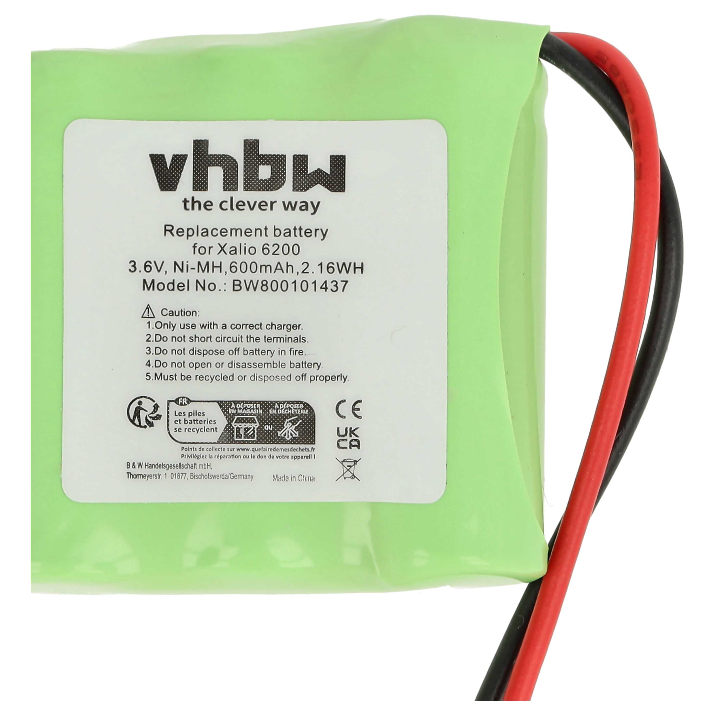 Batterie remplace Again and Again STB124, 2102 pour téléphone Philips - 600mAh 3,6V NiMH