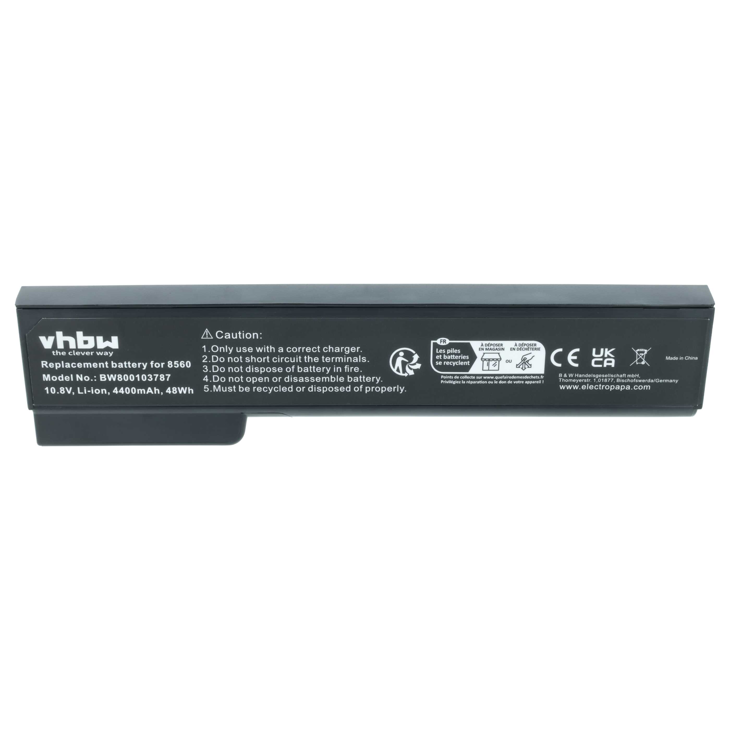 Batteria sostituisce HP 628368-241, 628368-251, 628368-421 per notebook - 4400mAh 11,1V Li-Ion nero