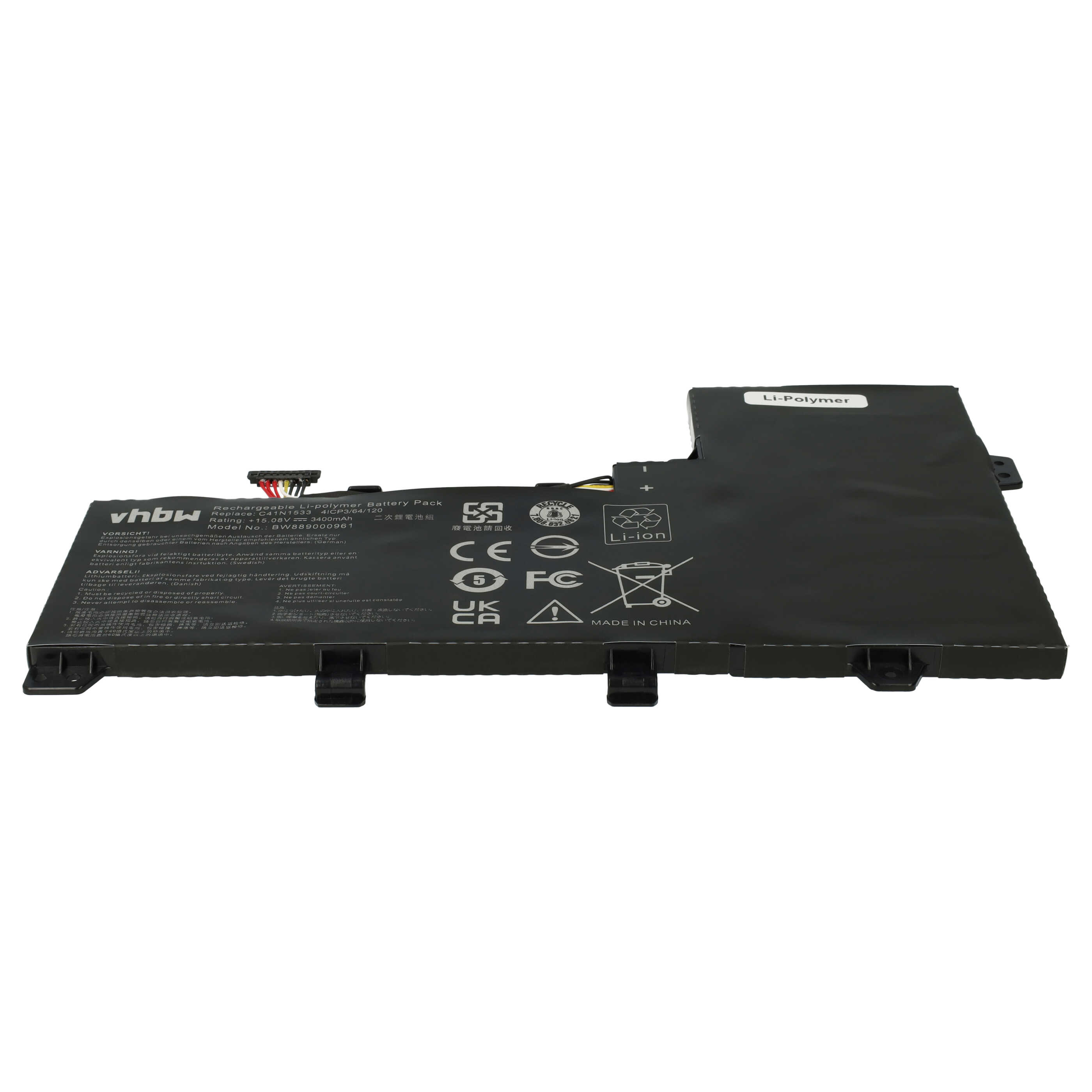 Akumulator do laptopa zamiennik Asus C41N1533 (4ICP3/82/120), 0B200-02010200 - 3400 mAh 15,08 V LiPo