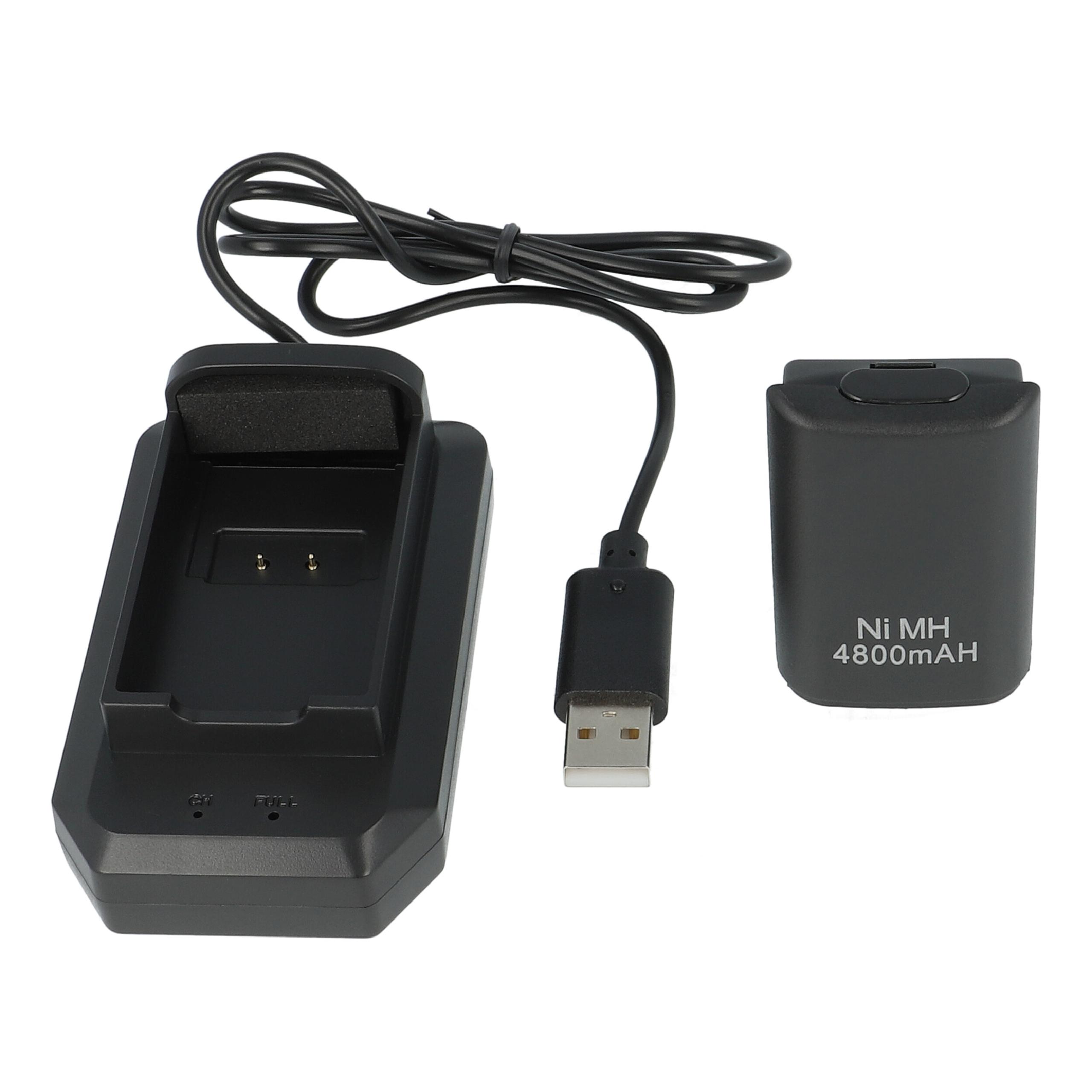 Gamer Joypad Battery for Microsoft Xbox 360 Controller - 4800mAh 2.4V NiMH