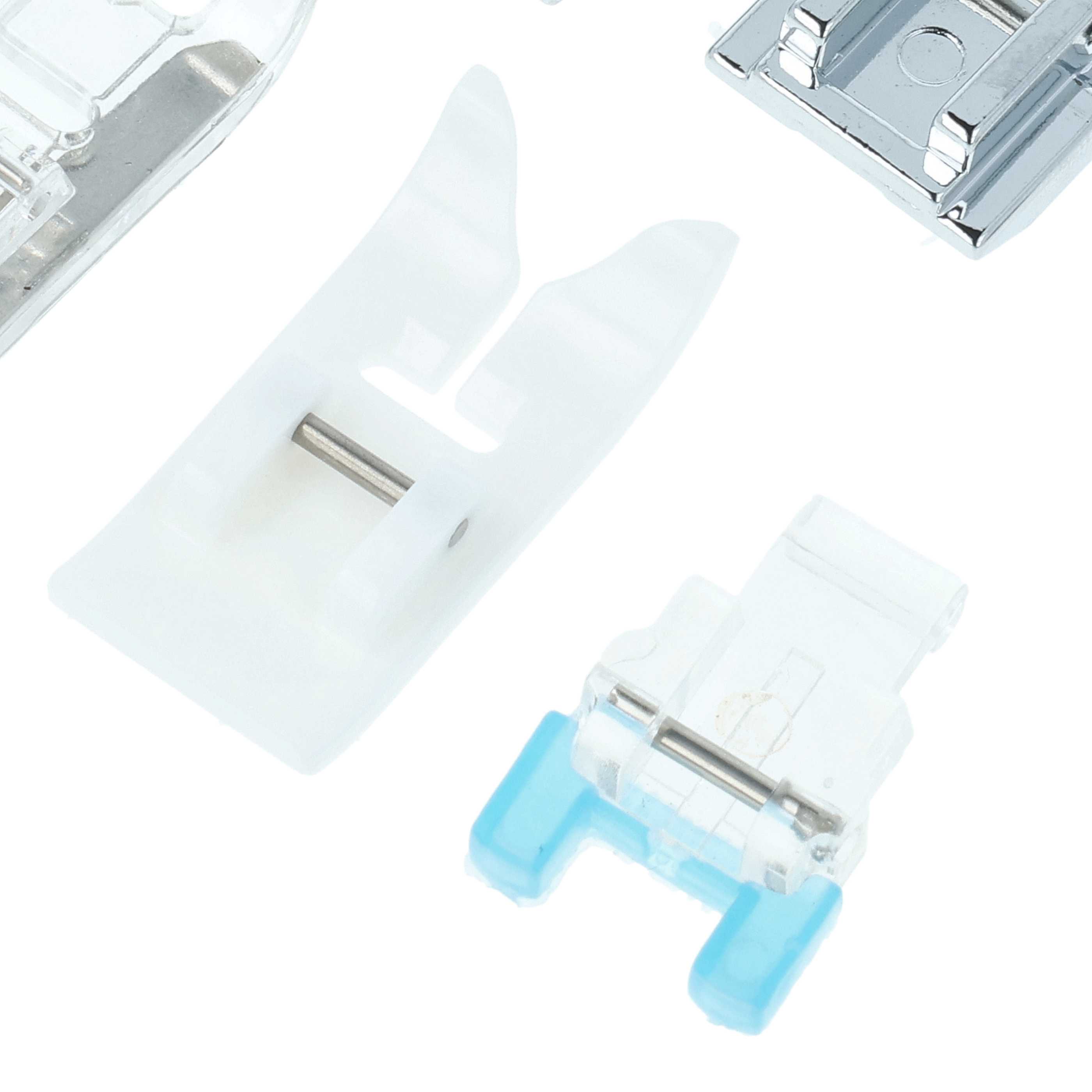 Set de 11x prensatelas con eje de pie bajo para máquinas de coser - Incl. caja de plástico