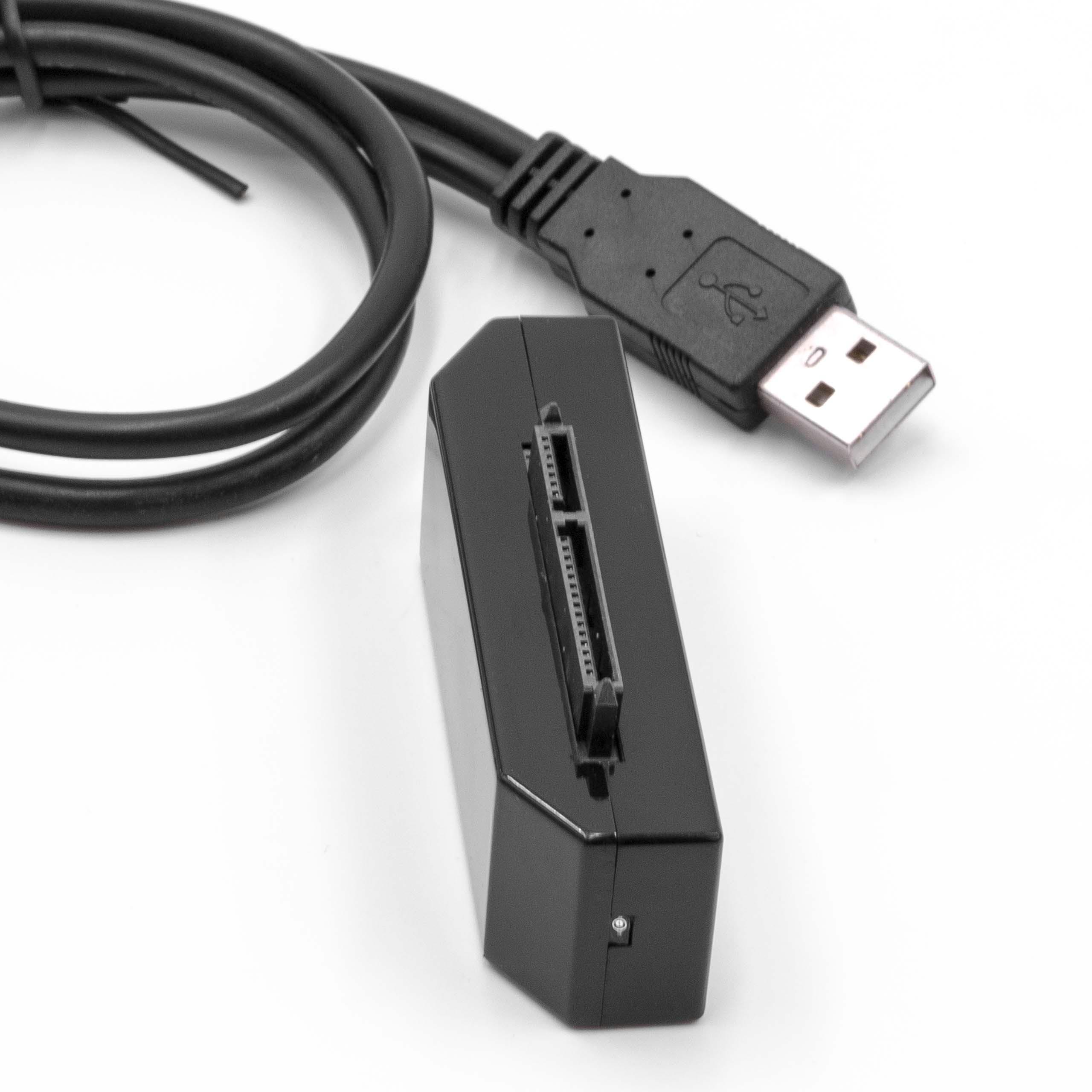 vhbw Adaptador disco duro para consola de videojuegos Microsoft Xbox 360 E, 360 Slim - Cable USB SATA