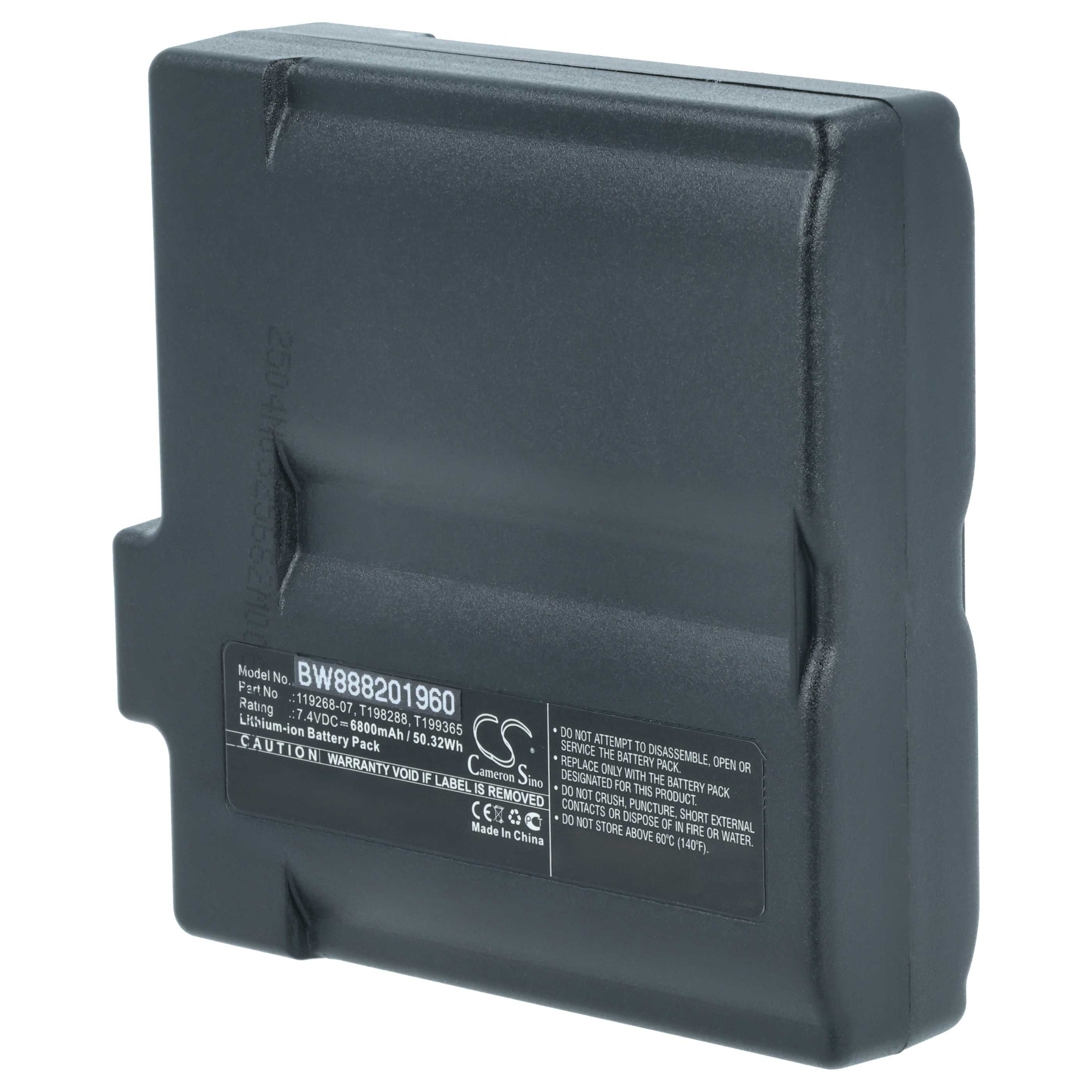 Thermal Imaging Camera Battery replaces Flir T198288, 119268-07, T199365AAC, T199365 - 6800 mAh 7.4 V Li-Ion