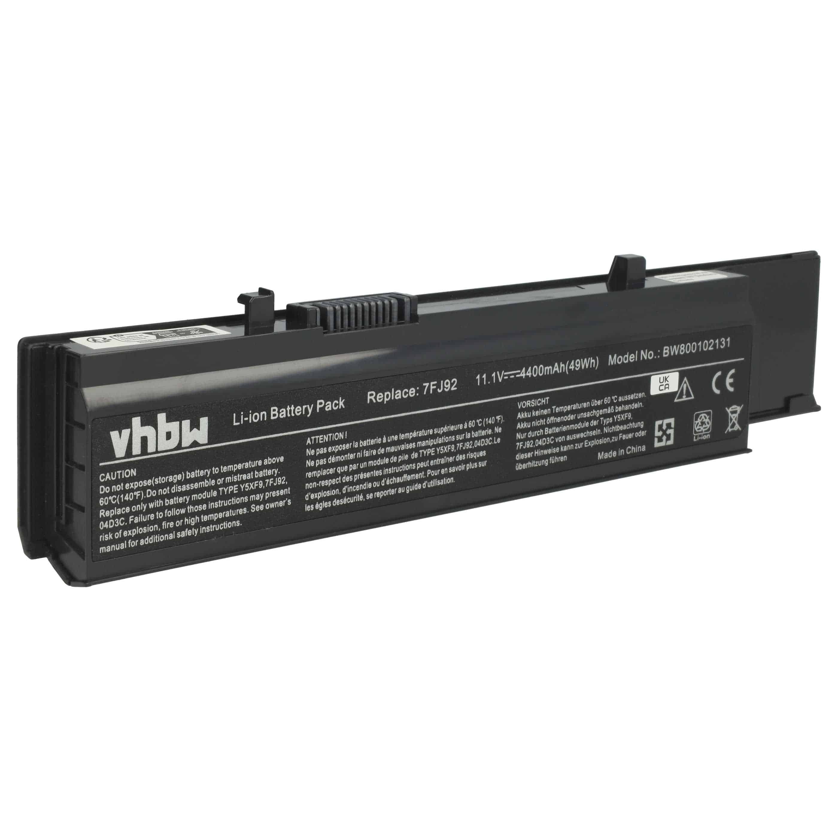 Akumulator do laptopa zamiennik Dell 0TXWRR, 312-0997, 04D3C, 04GN0G - 4400 mAh 11,1 V Li-Ion, czarny