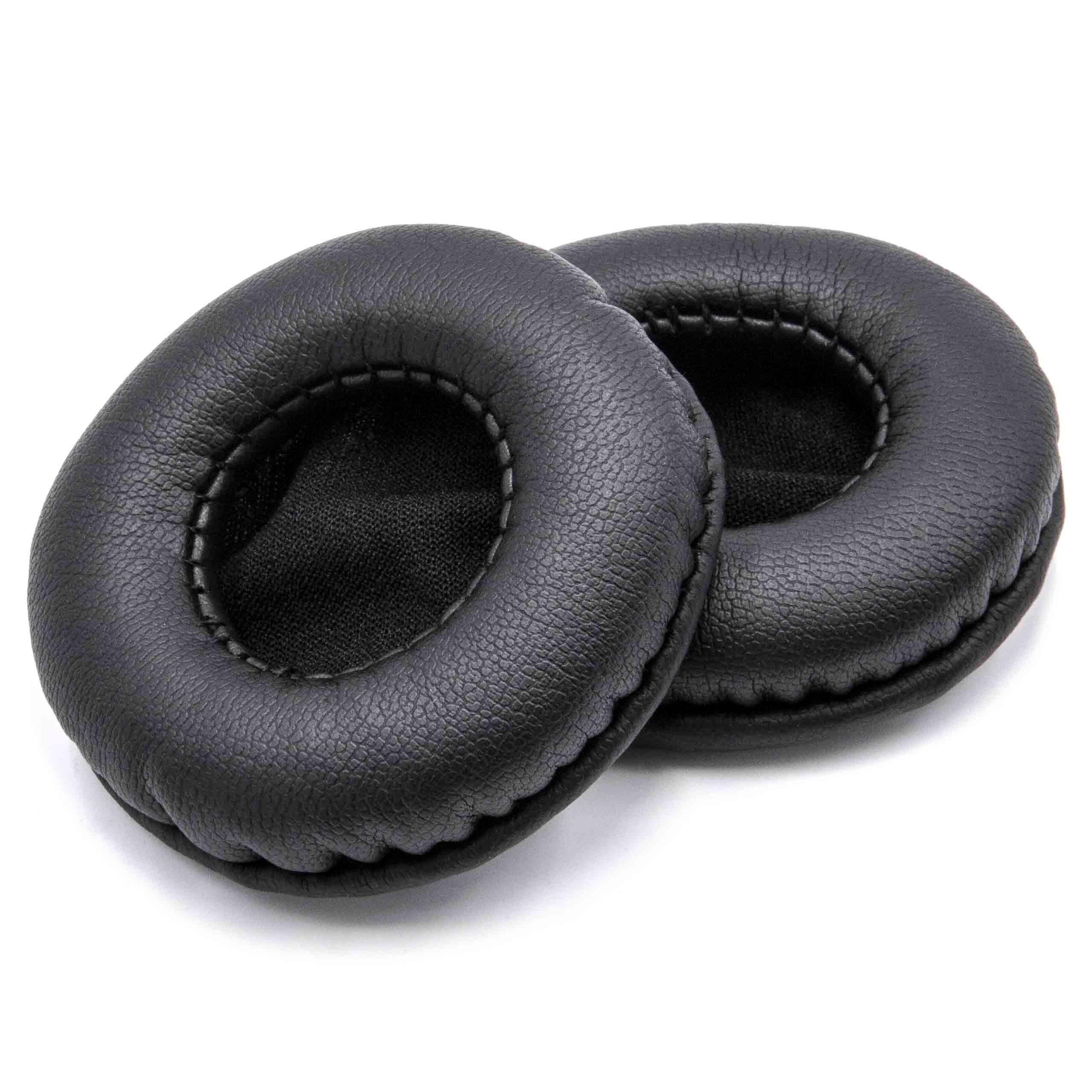 2x Coussinets d'oreille 5,5cm pour casque - polyuréthane noir