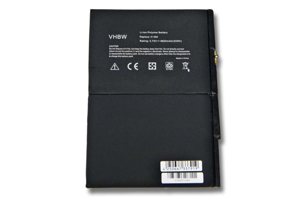 Tablet Battery Replacement for Apple A1484, 6712-6700 - 8820mAh 3.73V Li-polymer