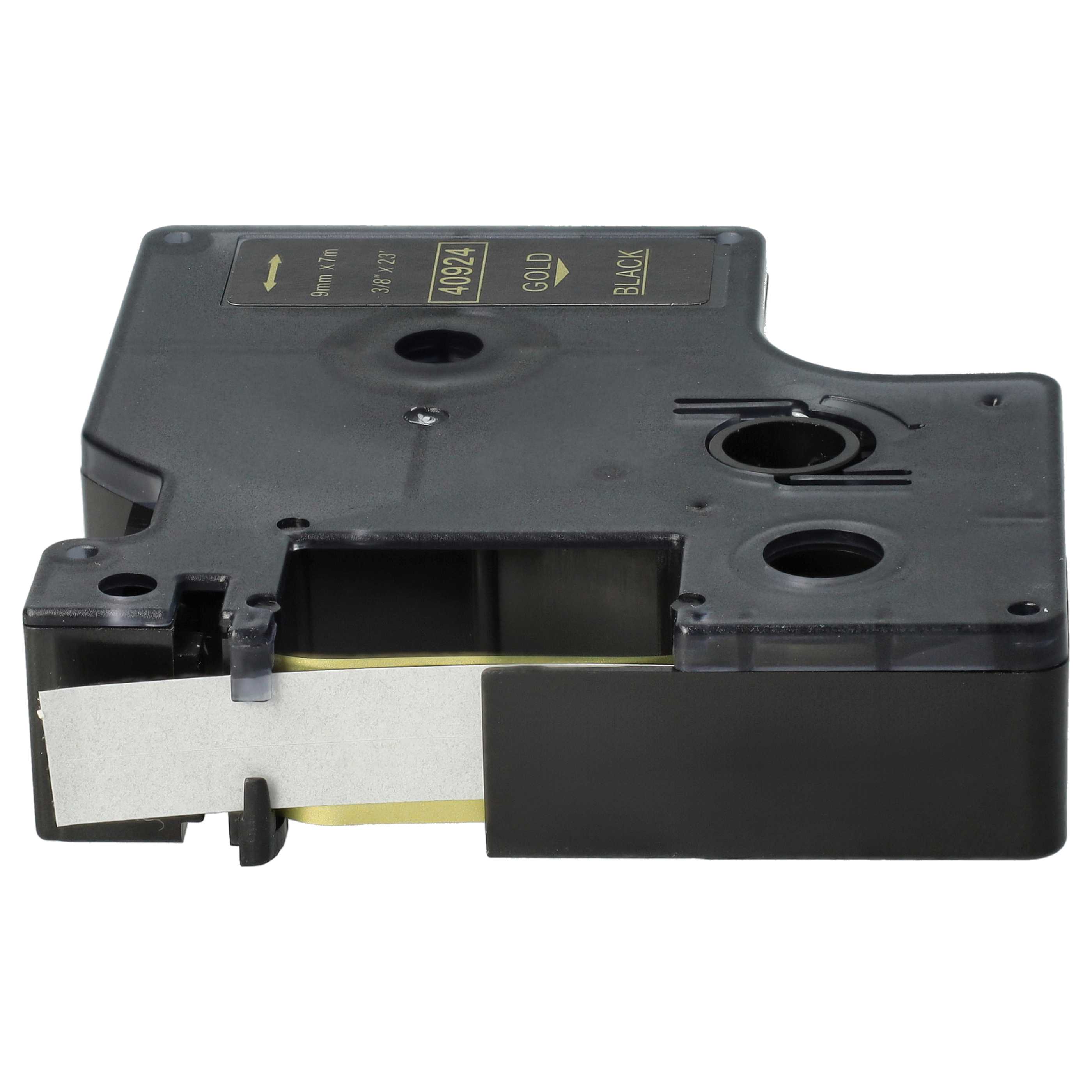 Label Tape replaces Dymo 40924, D1 - 9 mm Gold to Black