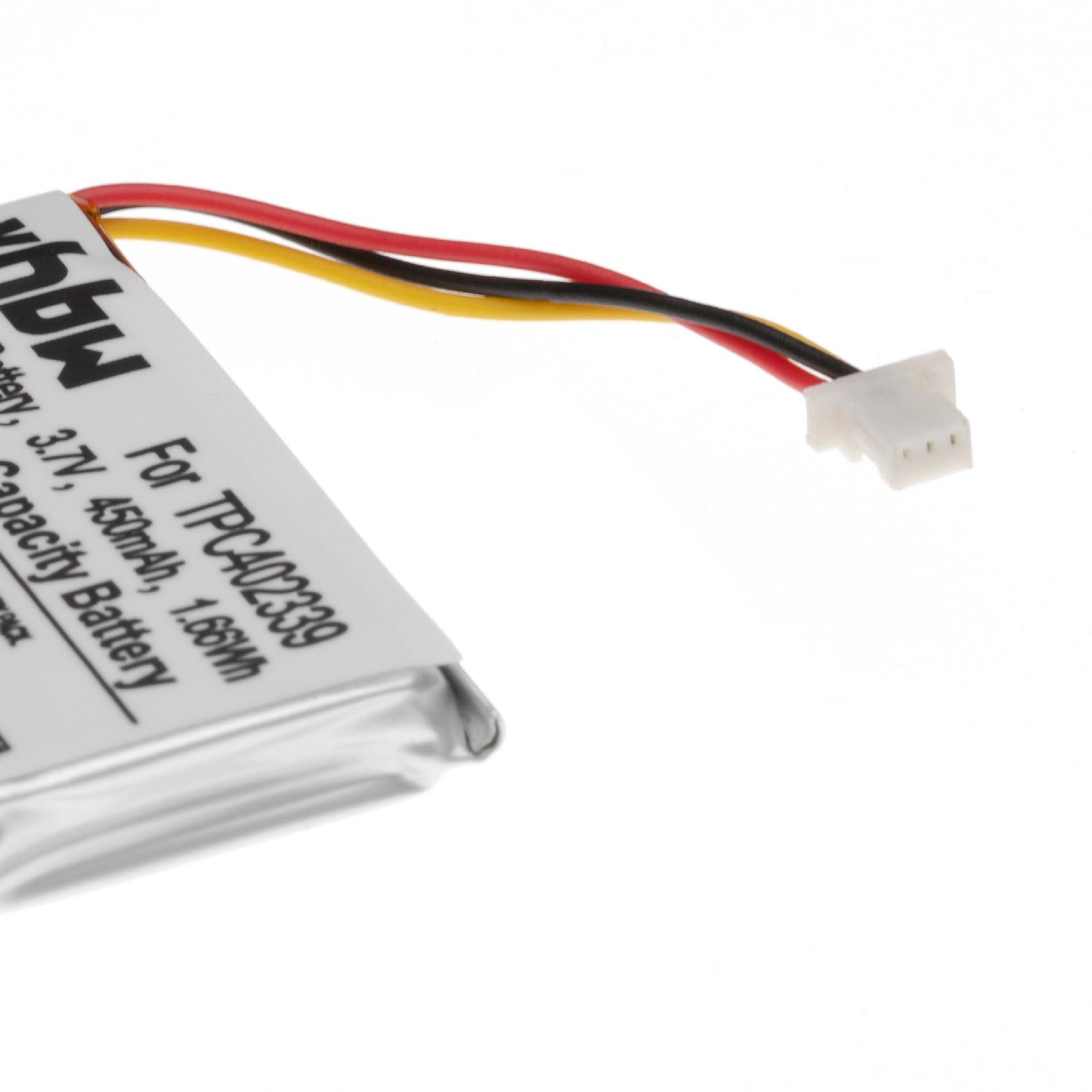 Batterie remplace Mio TPC402339 pour navigation GPS - 450mAh 3,7V Li-polymère