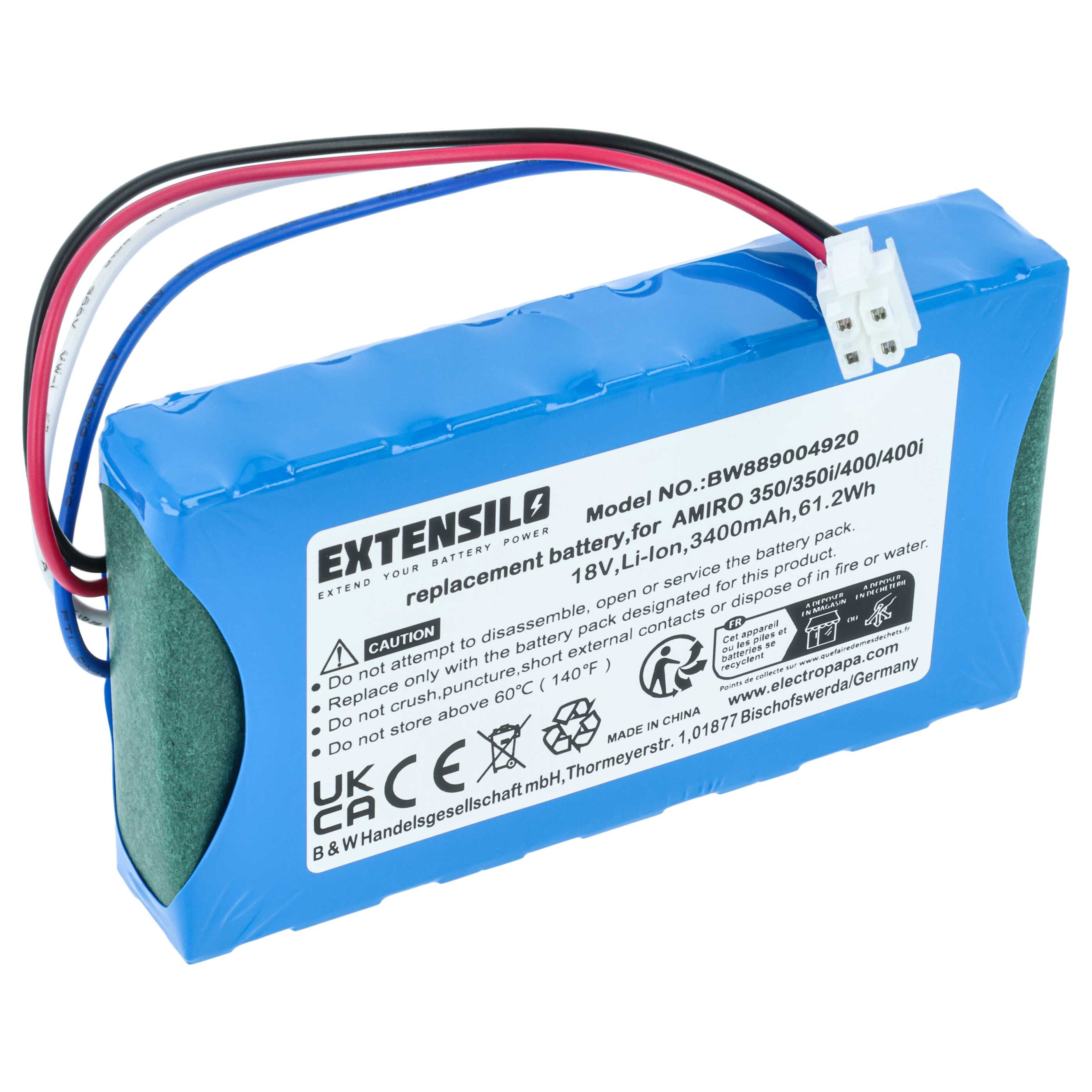 Akku 18V als Ersatz für Yard Force 1920726 - 3400mAh Li-Ion