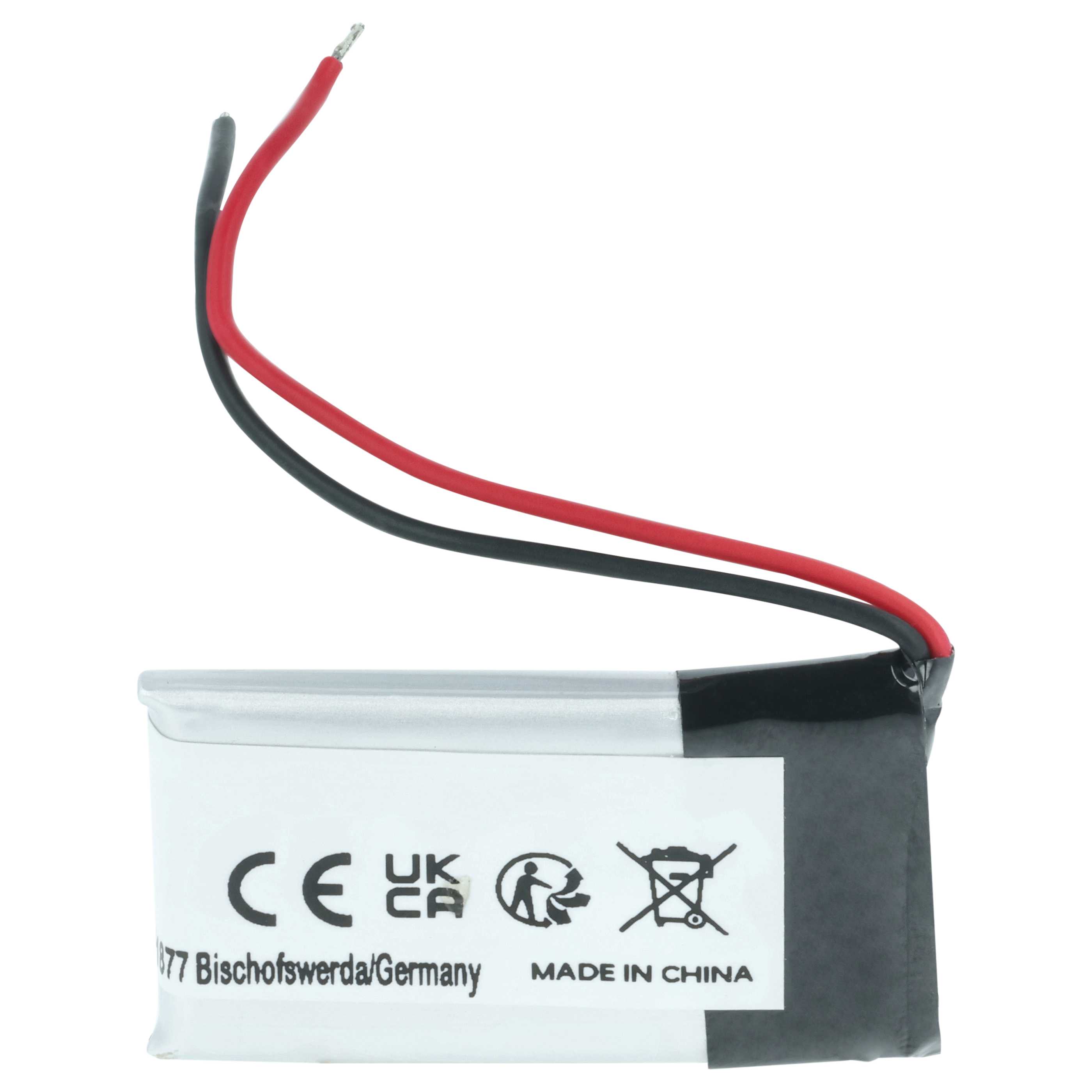 MP3-Player Battery replaces Sony 381424, AHB441623 - 110 mAh 3.7 V Li-polymer
