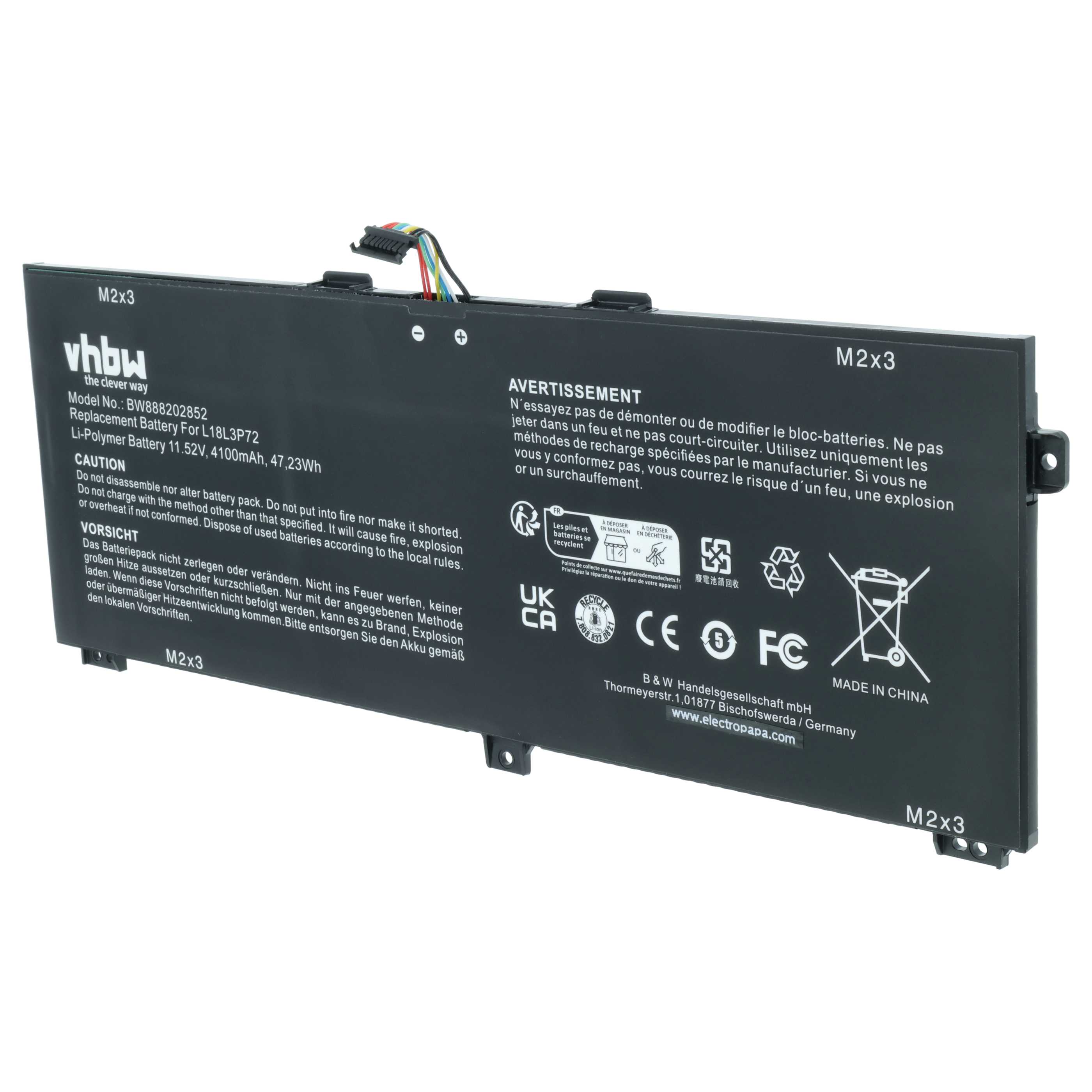 Akumulator do laptopa zamiennik Lenovo 02DL021, 02DL022, 5B10W13927, 5B10W13928 - 4100 mAh 11,52 V LiPo