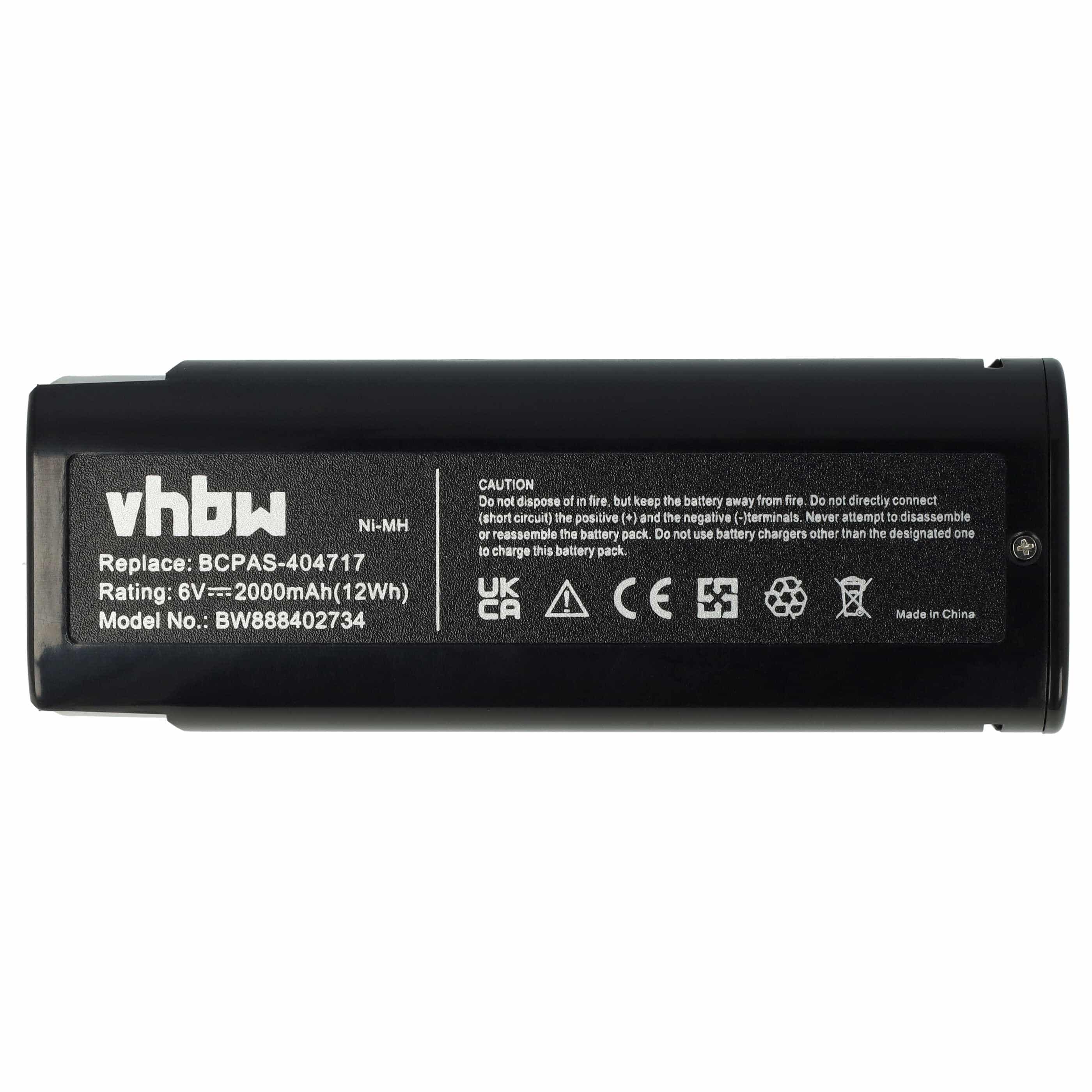 Battery replaces Paslode 900421, 900400, 900420, 404400, 404717 Electric Power Tool - 2000 mAh, 6 V, NiMH