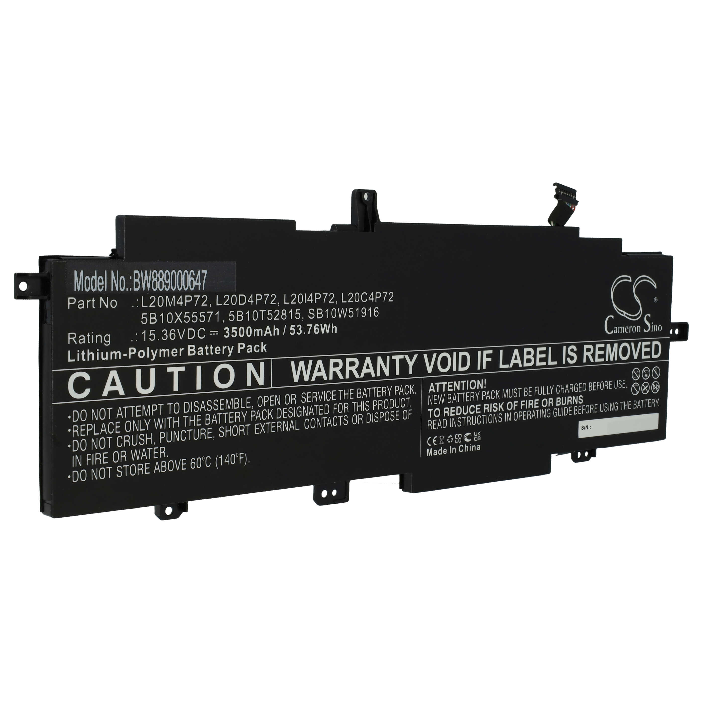 Akumulator do laptopa zamiennik Lenovo 5B10X55571, L20C4P72, L20D4P72, 5B10T52815 - 3500 mAh 15,36 V LiPo