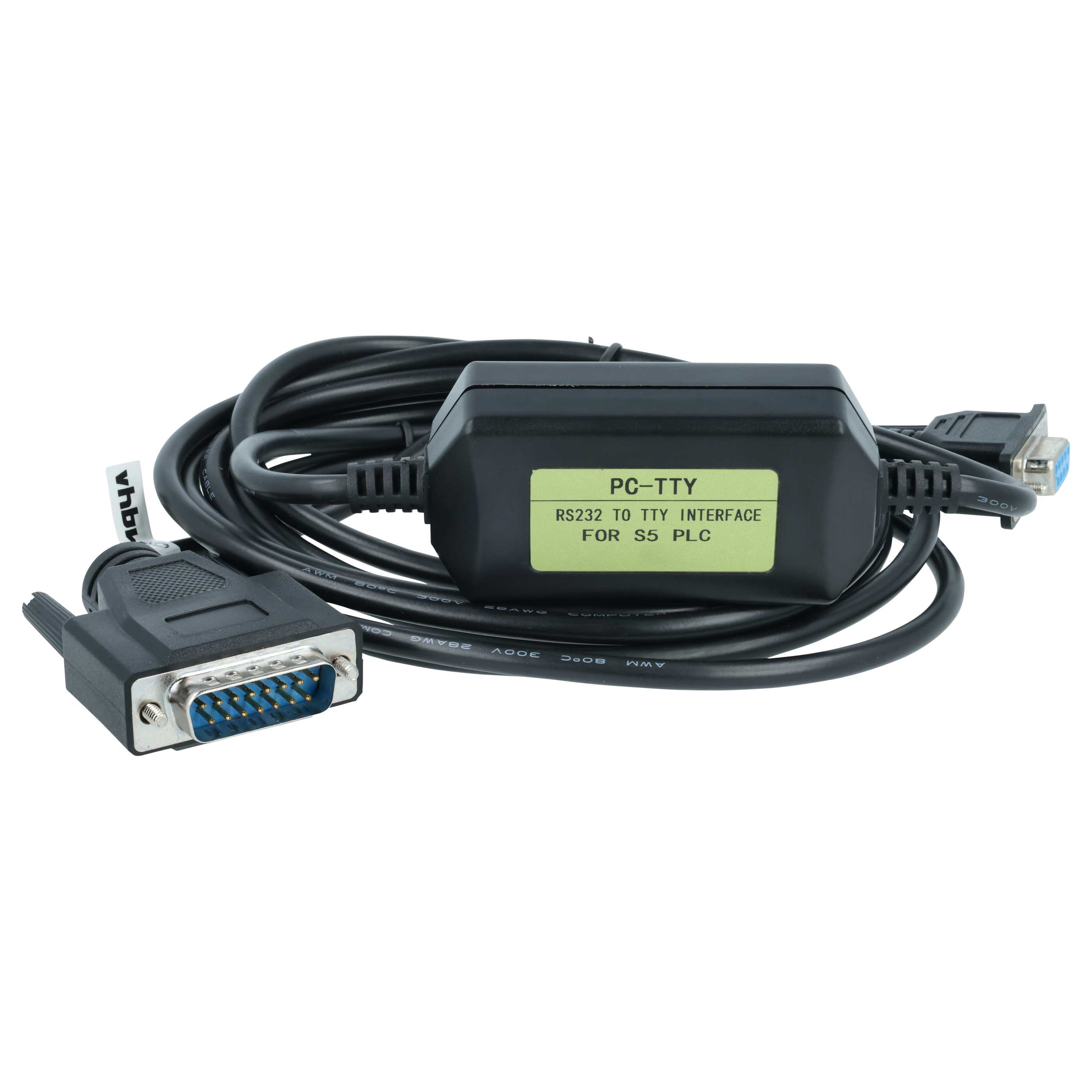 Programmierkabel RS-232 passend für Siemens Simatic S5 100U Peripheriegerät - Adapter 14,2cm Schwarz