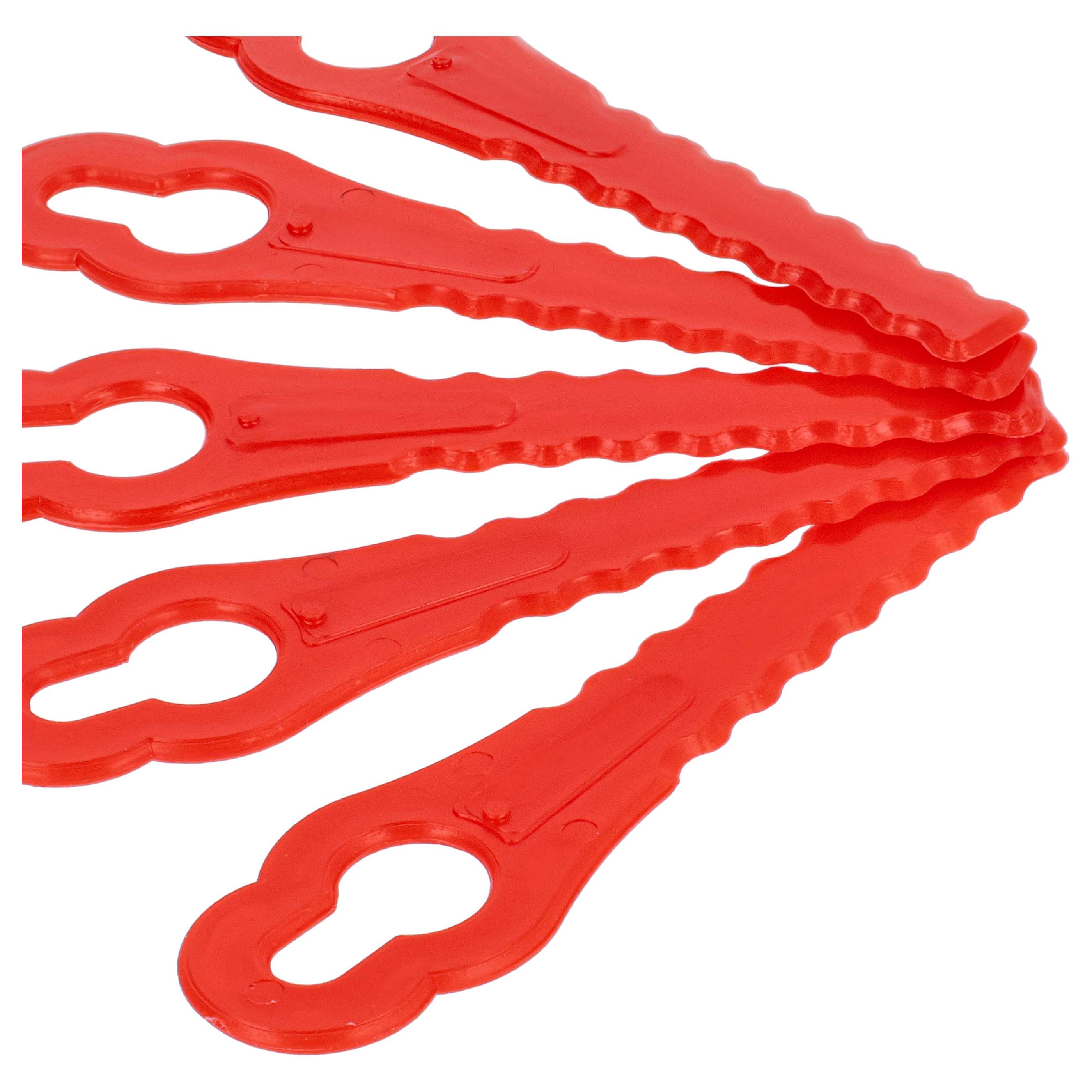 50x Lames remplace Grizzly 91094326 pour tondeuse – Couteaux polyamide, Rot