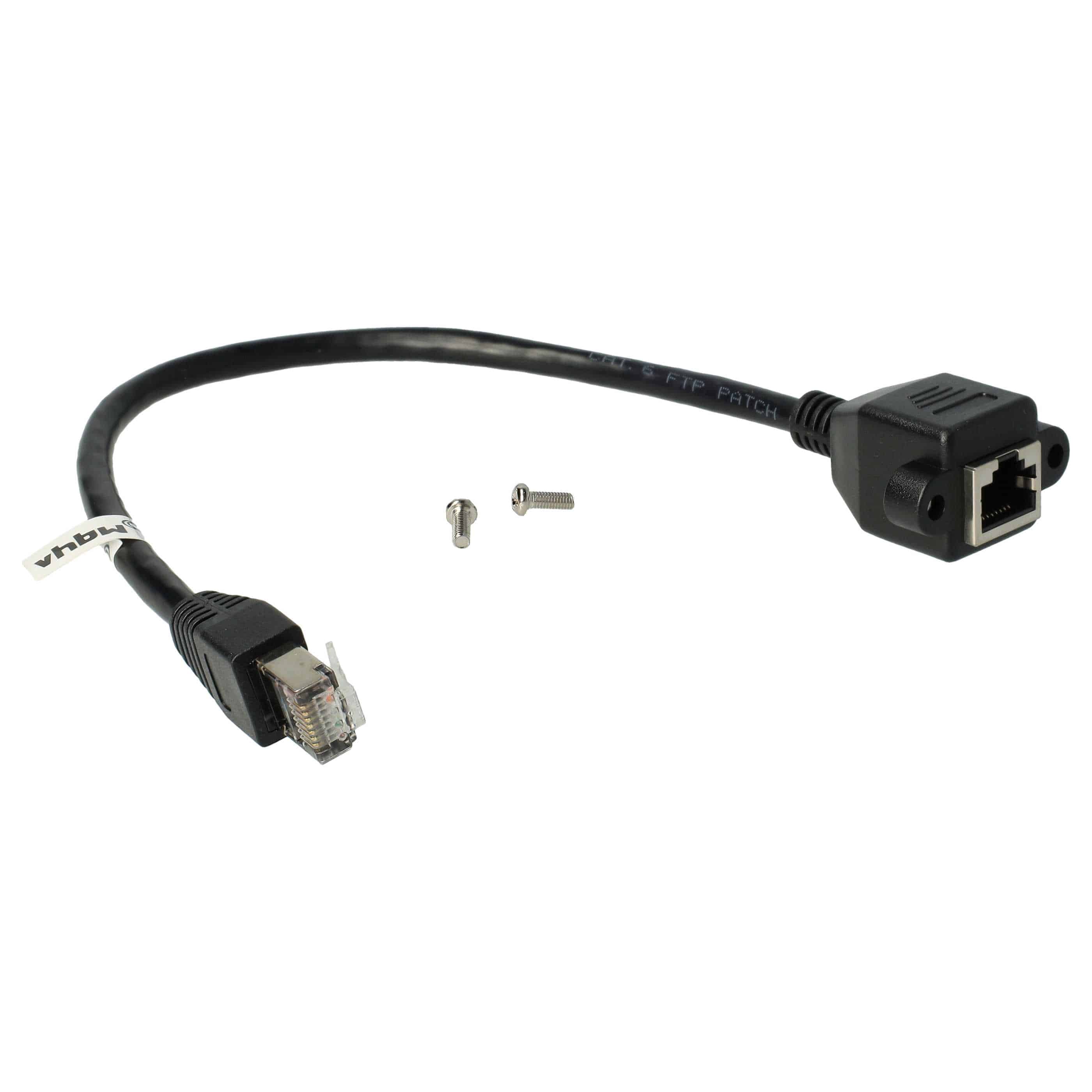 Prolunga Cat6 RJ45 (m) - RJ45 (f) - Cavo Ethernet LAN con presa RJ45 per montaggio a pannello, 0,3 m