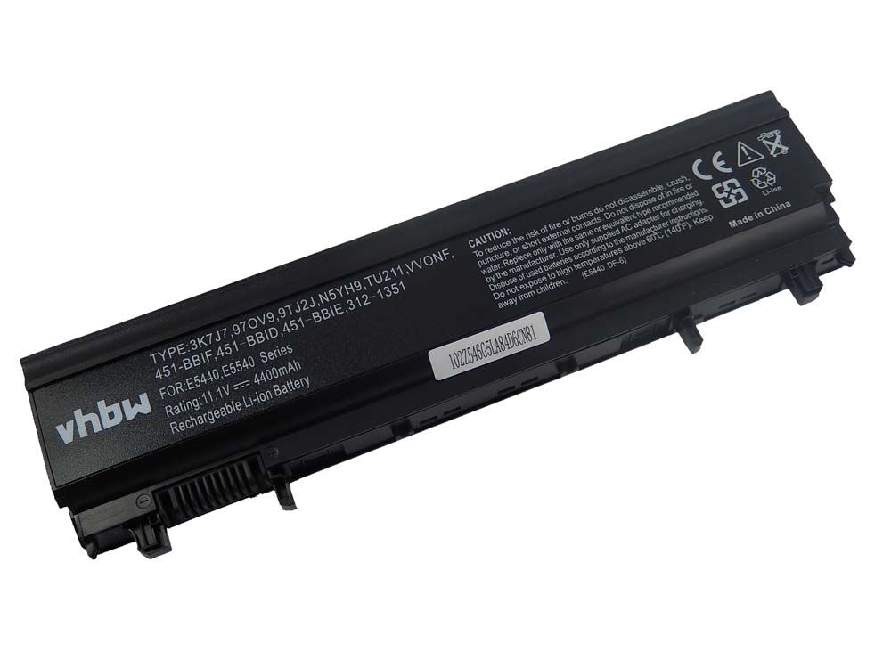 Batteria sostituisce Dell 0FT69, 045HHN, 0K8HC, 0FT6D9, 0M7T5F per notebook Dell - 4400mAh 11,1V Li-Ion nero