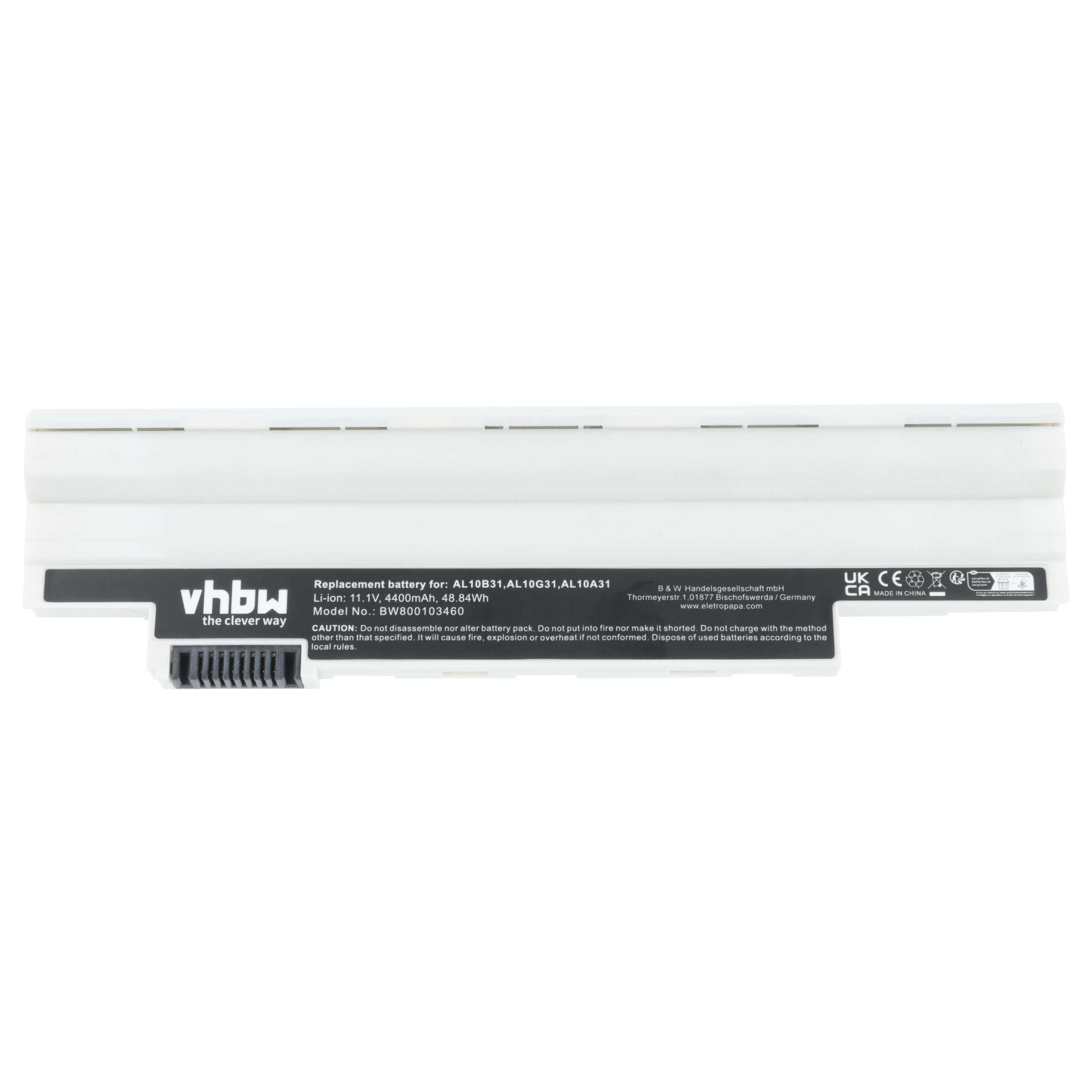 Akumulator do laptopa Acer Aspire One D255, D257, D260, D270 - 4400 mAh 11,1 V Li-Ion, biały
