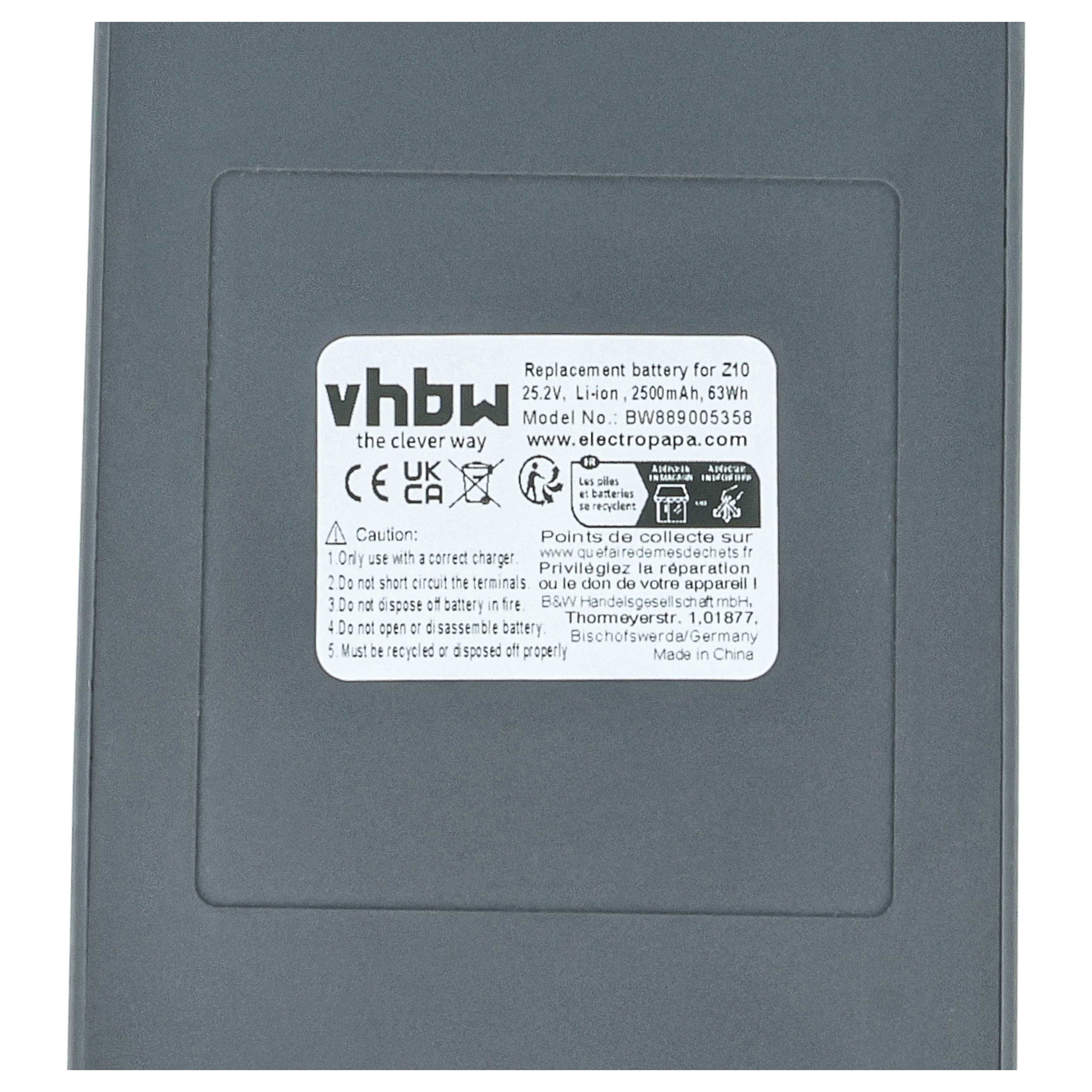 Battery replaces Dreame V2308-7S1P-BCA for Dreame 2500mAh, 25.2V, Li-Ion