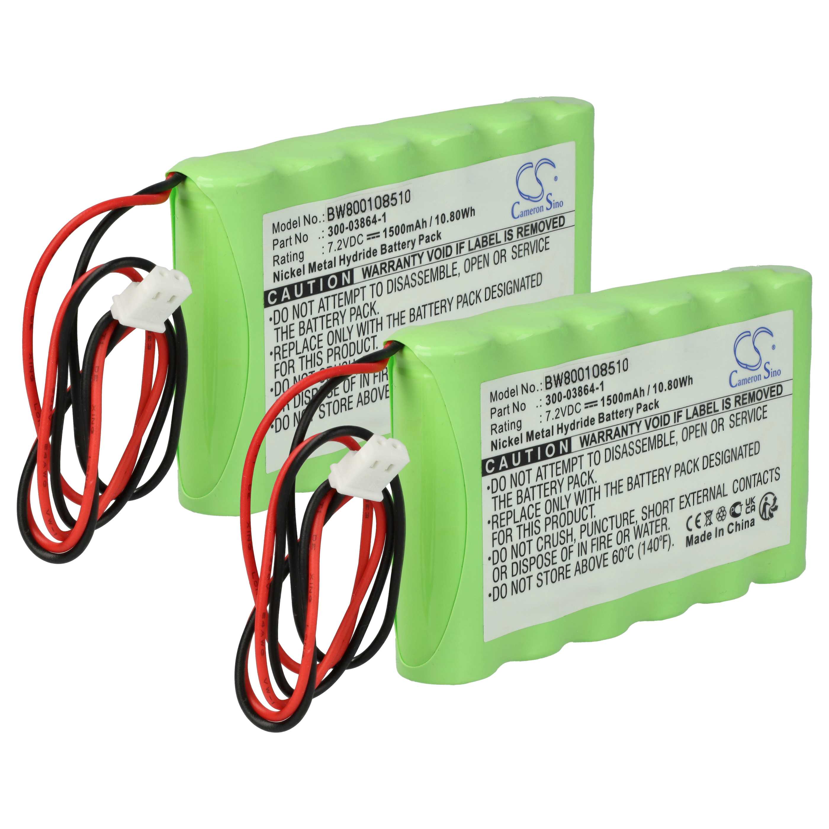Mobile Computer 2x Battery replaces Bentel BW-B72K - 1500mAh, 7.2V