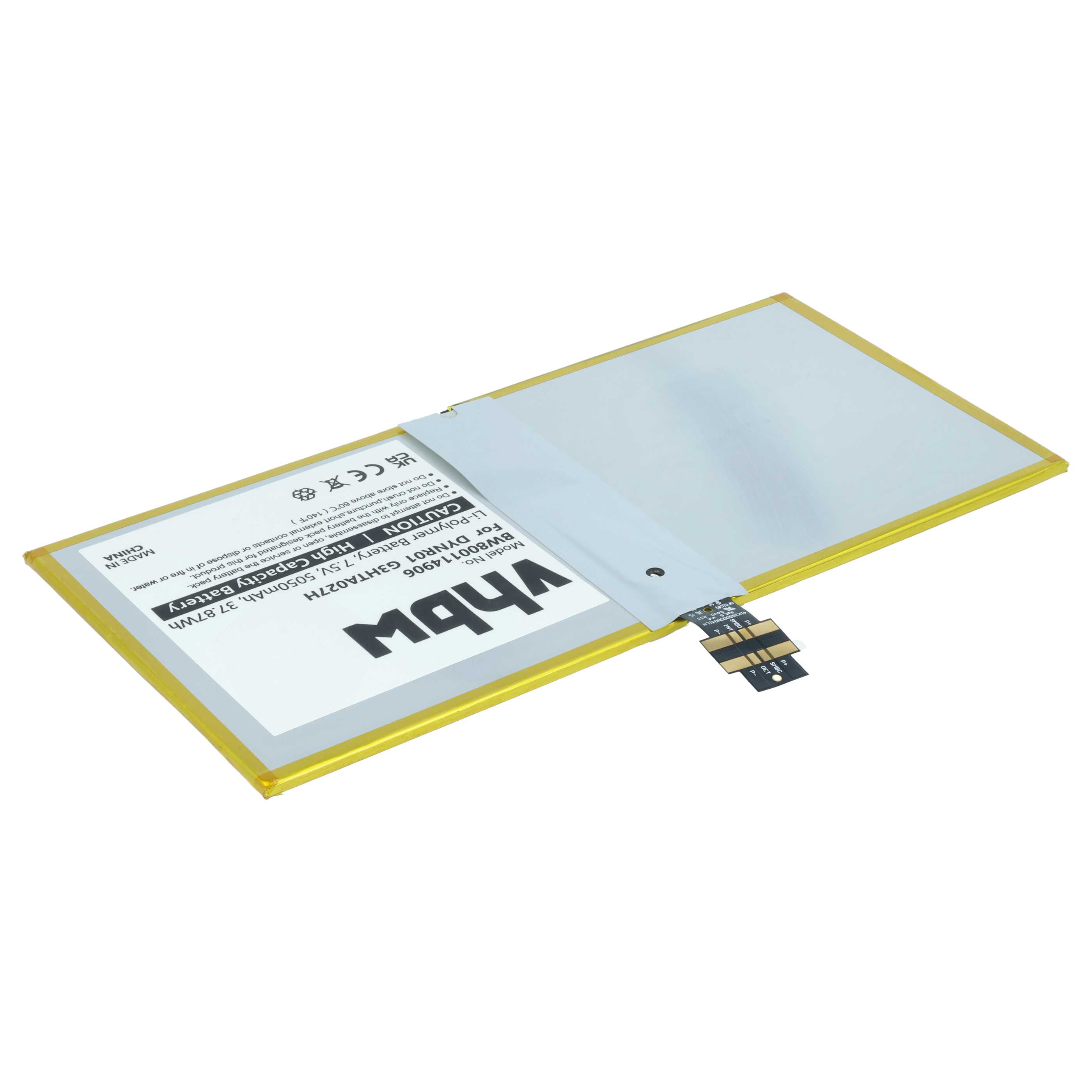 Batteria per tablet sostituisce Microsoft G3HTA027H, DYNR01 - 5050mAh 7,5V Li-Poly