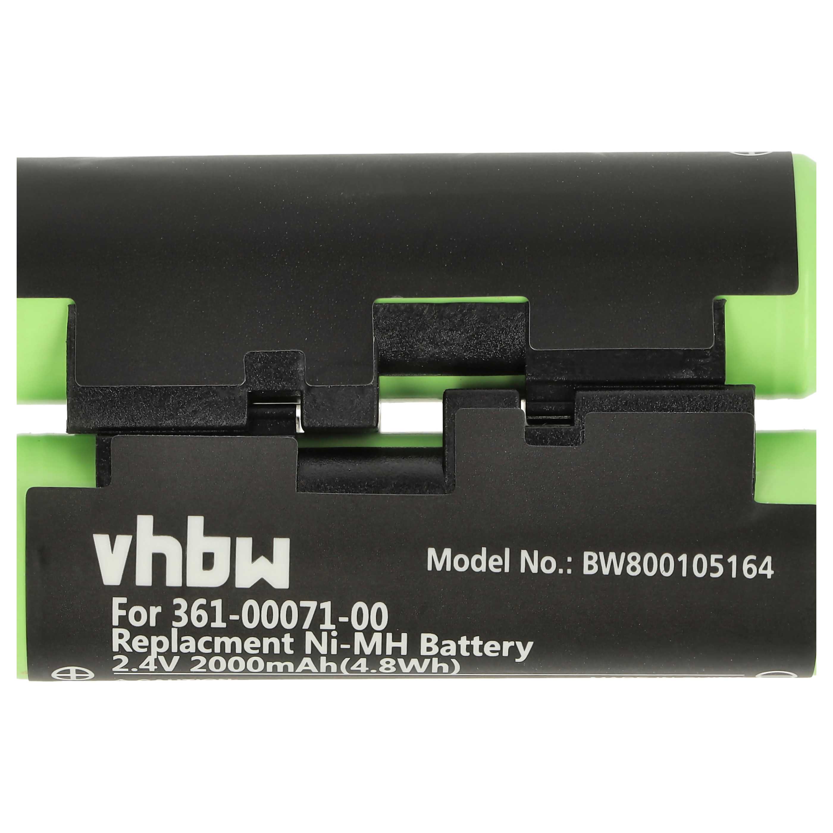 Batteria sostituisce Garmin 361-00071-00, 010-11874-00 per navigatore - 2000mAh 2,4V NiMH