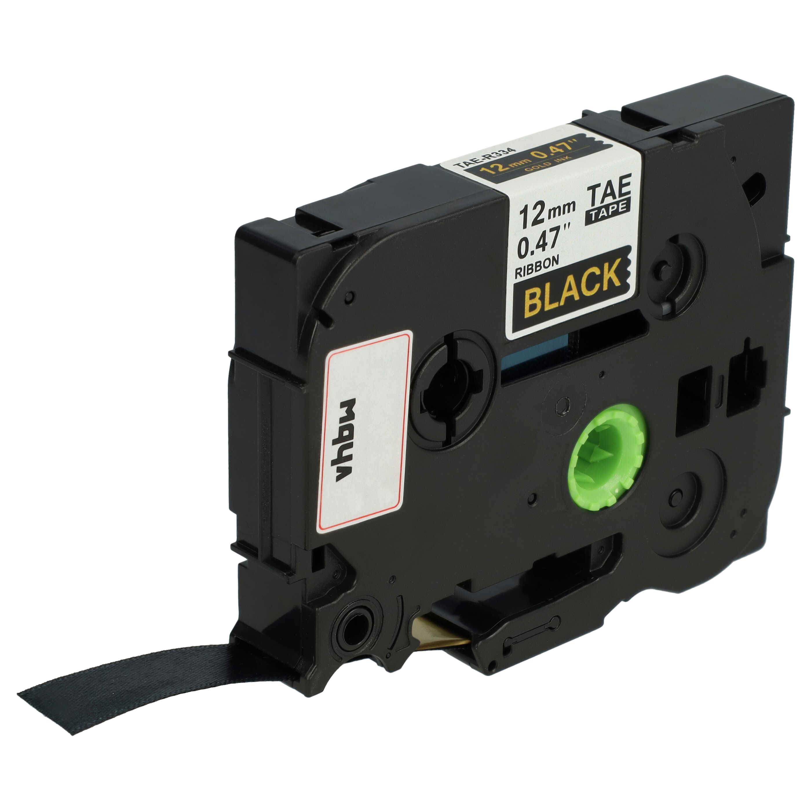 Label Tape Textile replaces Brother TZE-R334 - 12 mm Gold to Black