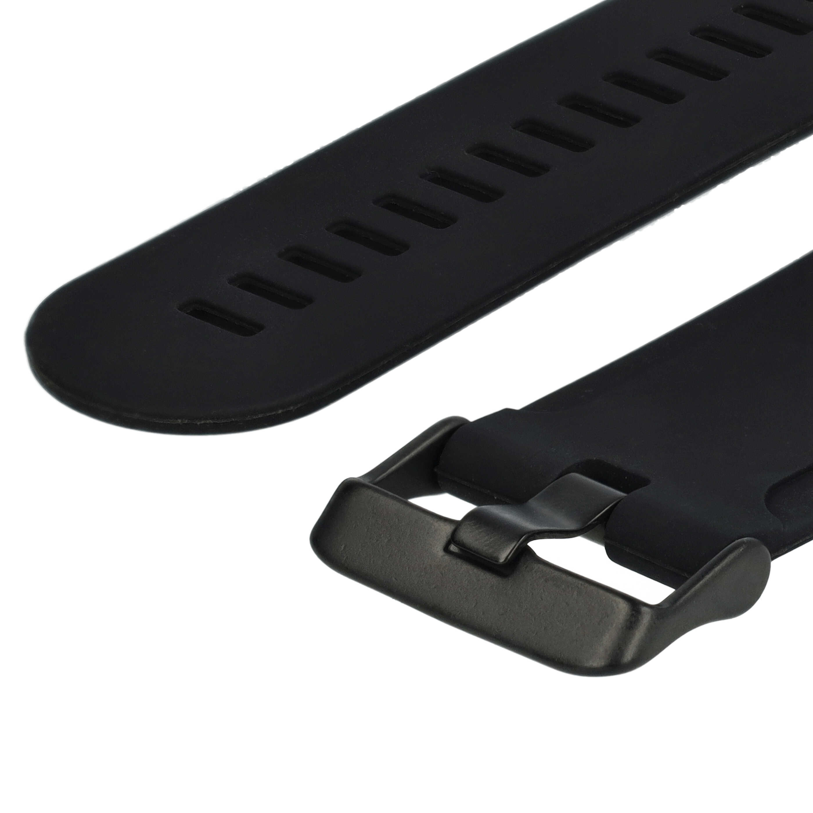 Armband L für Suunto Smartwatch - 12,5cm + 8,5 cm lang, Silikon, schwarz