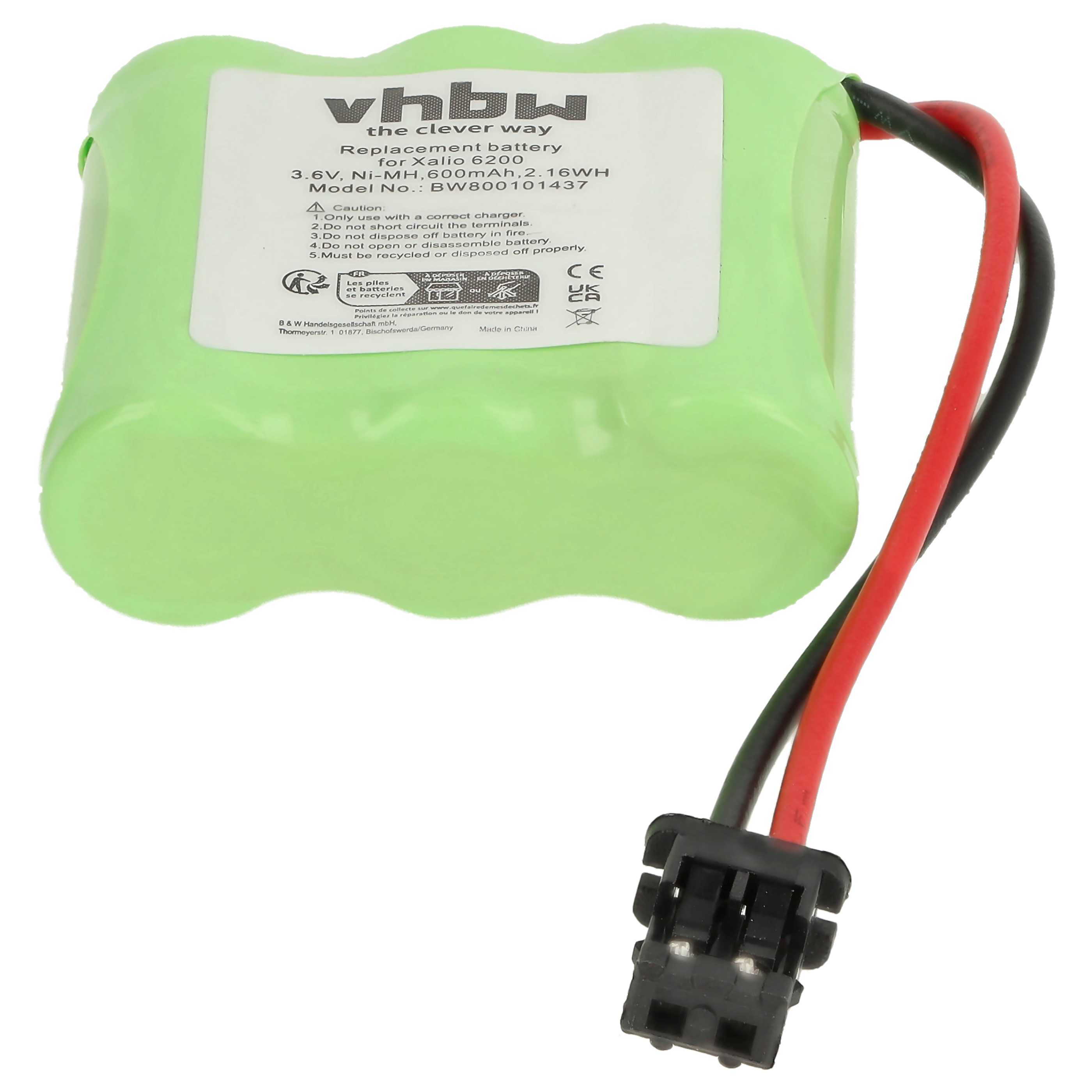 Batterie remplace Again and Again STB124, 2102 pour téléphone Philips - 600mAh 3,6V NiMH