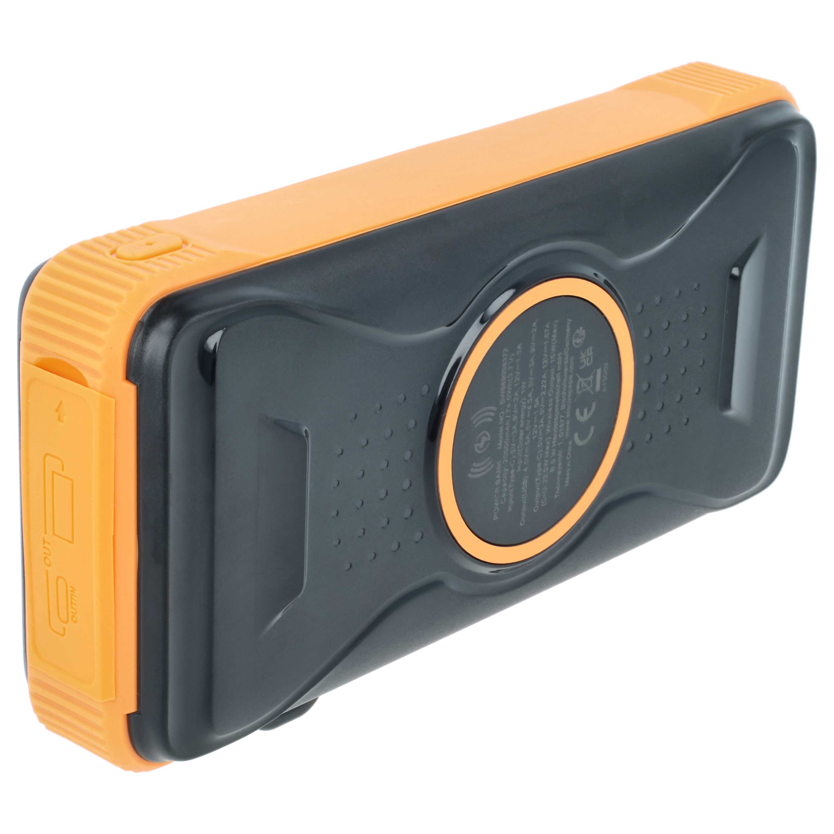 Powerbank 20000 mAh mit Solarladefunktion passend für z.B. iPhone, Samsung, Xiaomi