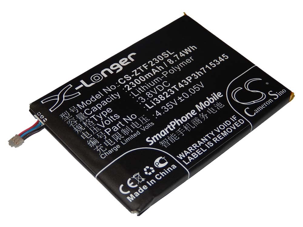 Akumulator do telefonu smartfona zamiennik ZTE Li3820T43P3h715345, Li3823T43P3h715345-H - 2300 mAh 3,8 V LiPo